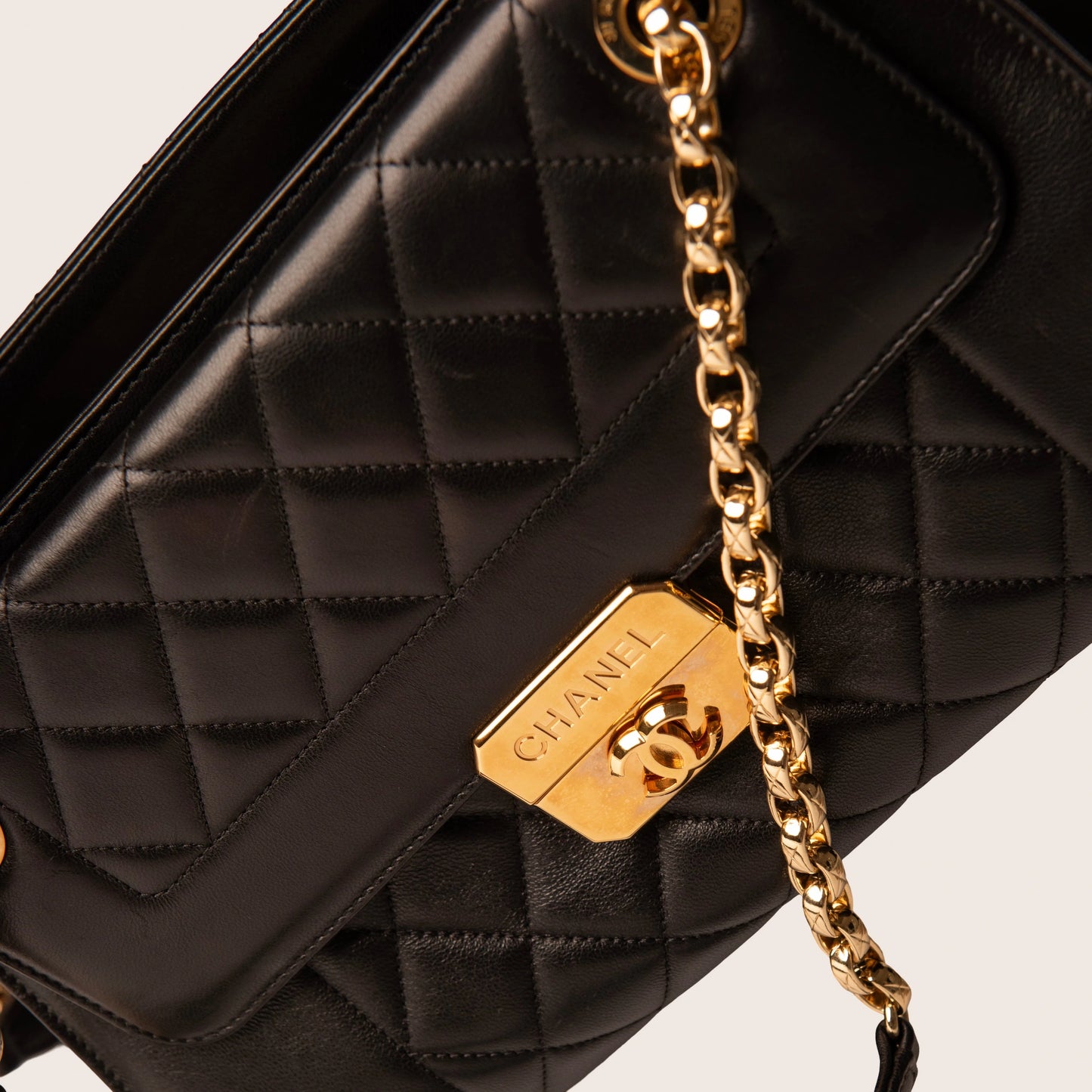 Chanel Black Quilted Leather Chic With Me Flap Shoulder Bag