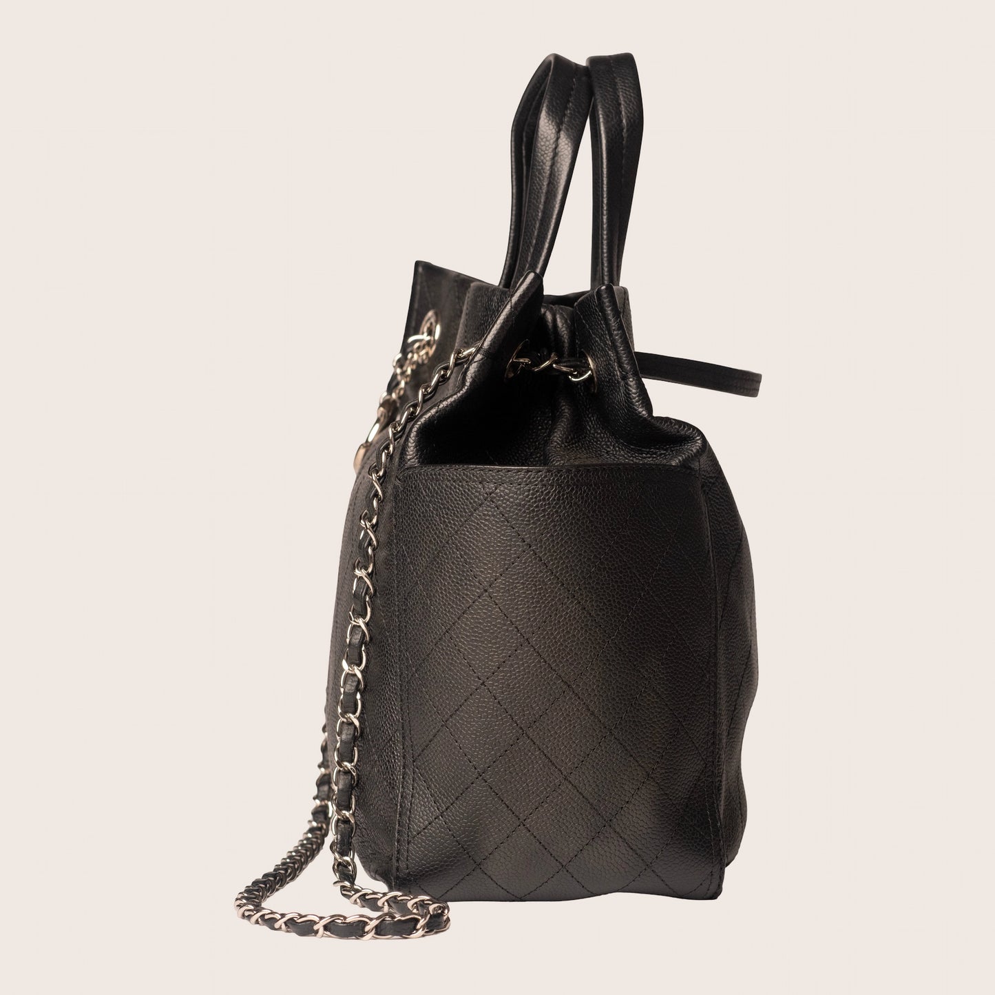 Chanel Grained Calfskin Medium CC Pocket Tote