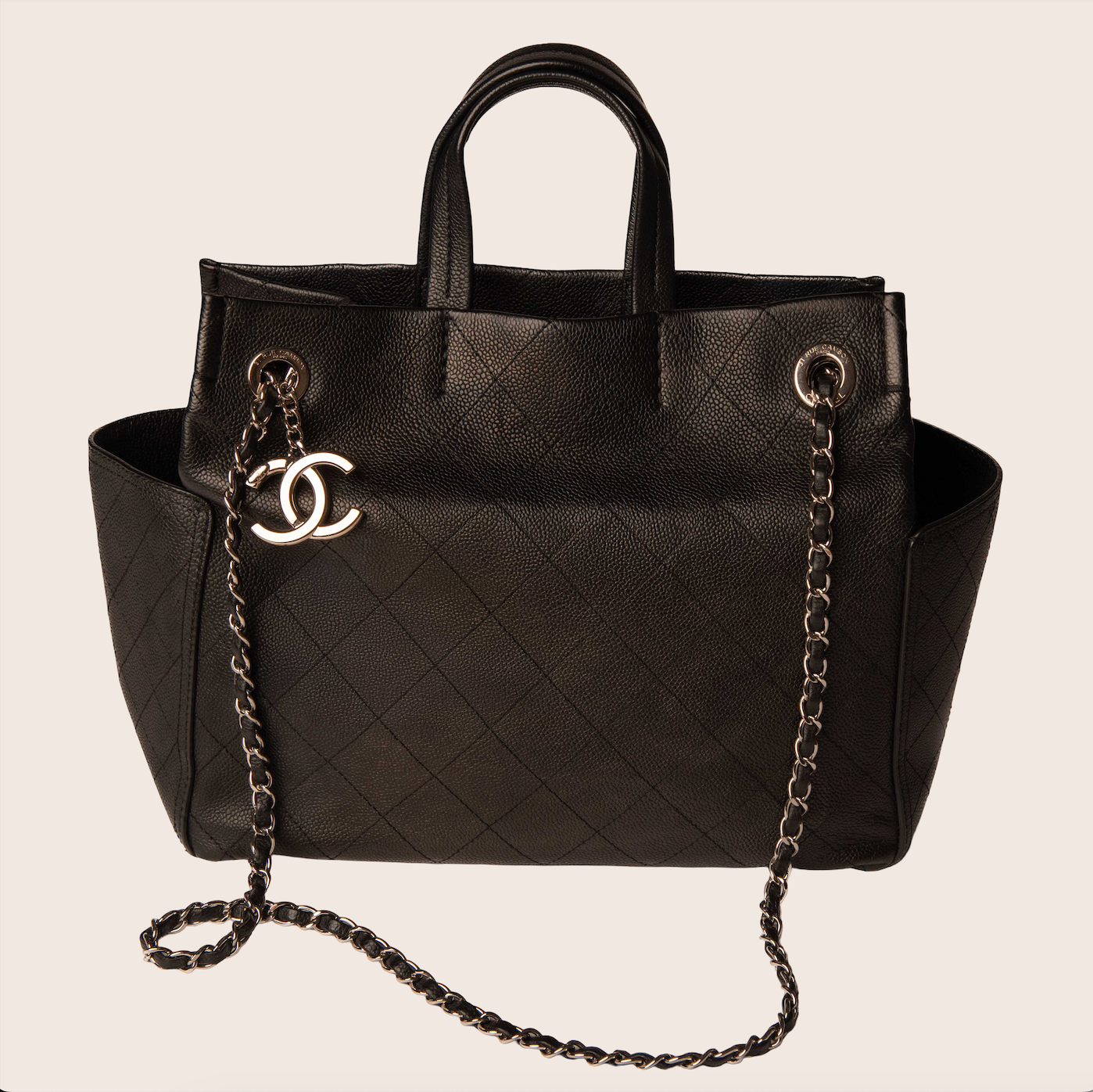 Chanel Grained Calfskin Medium CC Pocket Tote