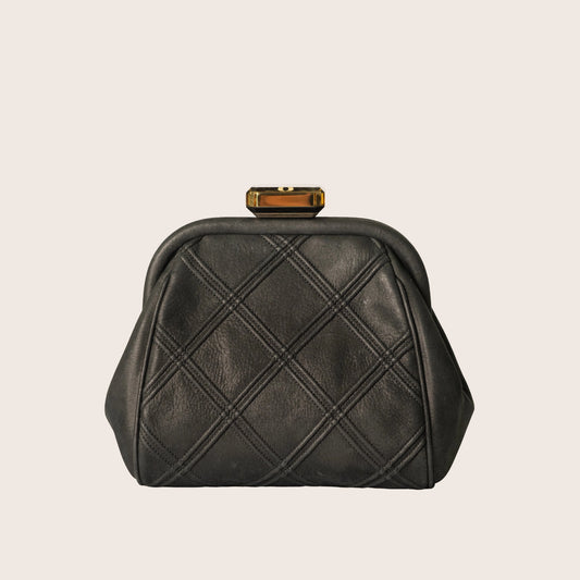 Chanel Mini Crossbody Clutch - Black Quilted /Gold-tone
