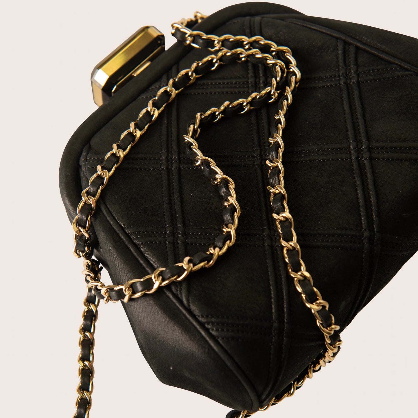 Chanel Mini Crossbody Clutch - Black Quilted /Gold-tone