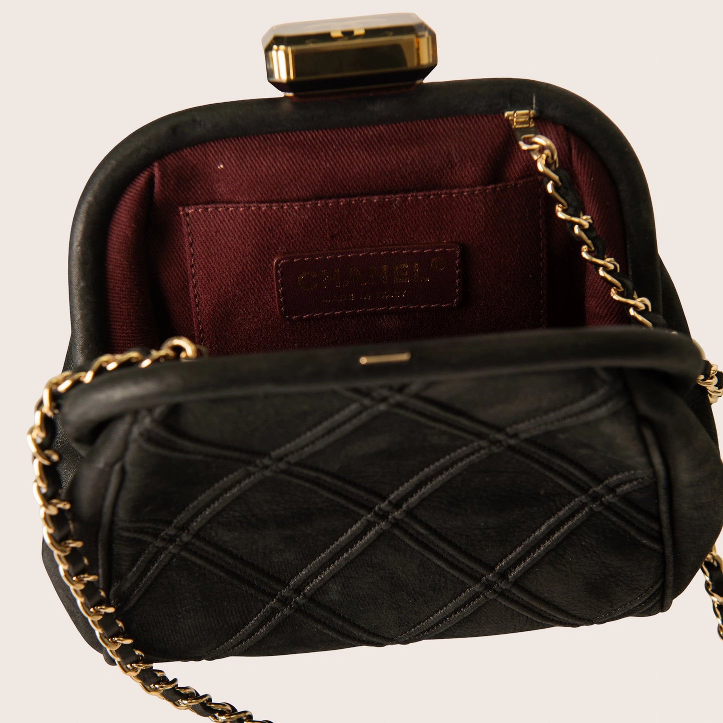 Chanel Mini Crossbody Clutch - Black Quilted /Gold-tone