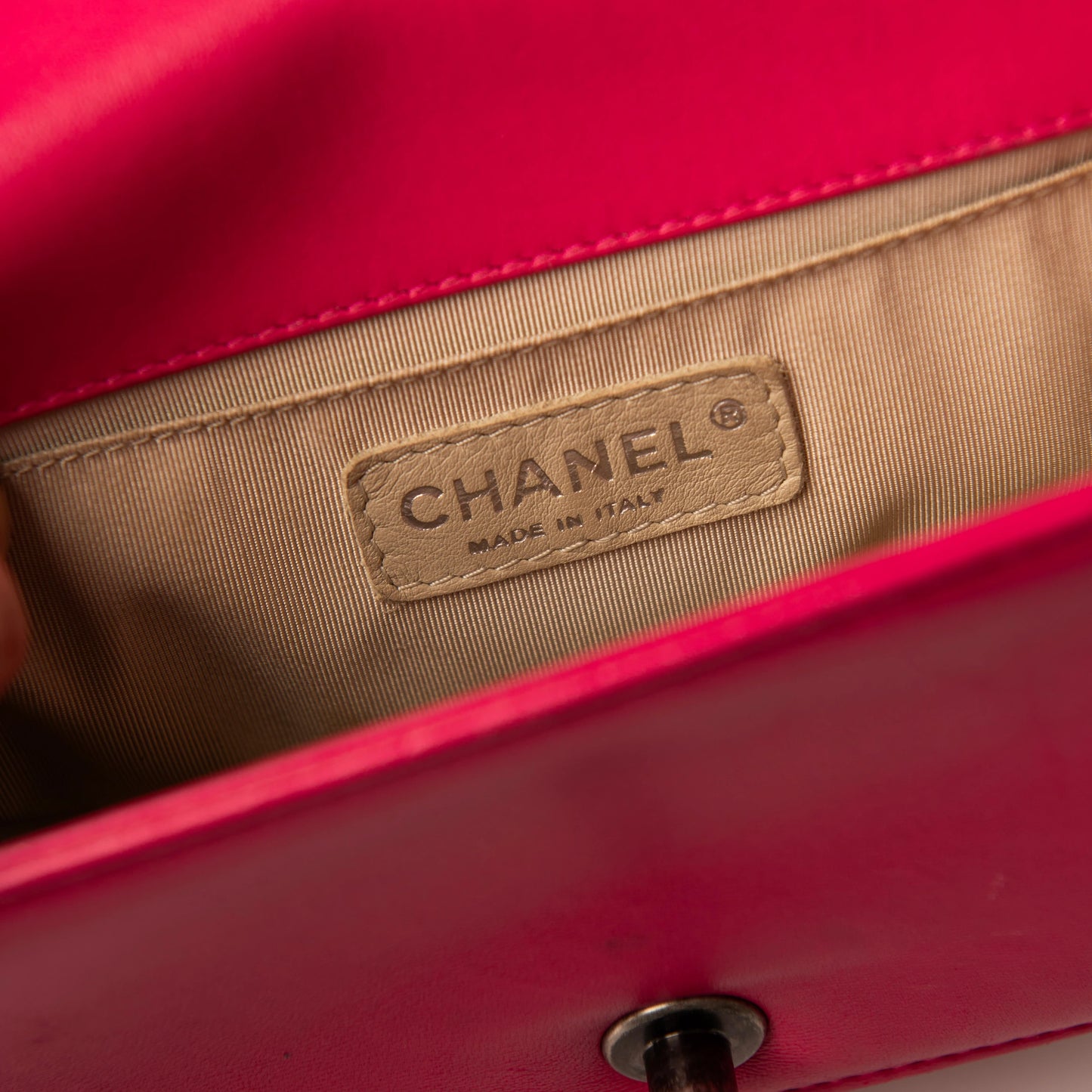 Chanel Old Boy Flap Bag in Fuchsia Lambskin