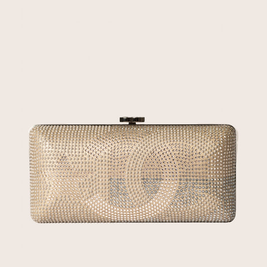 Chanel Metallized Lambskin Embellished with Strass Paris-Dallas Clutch
