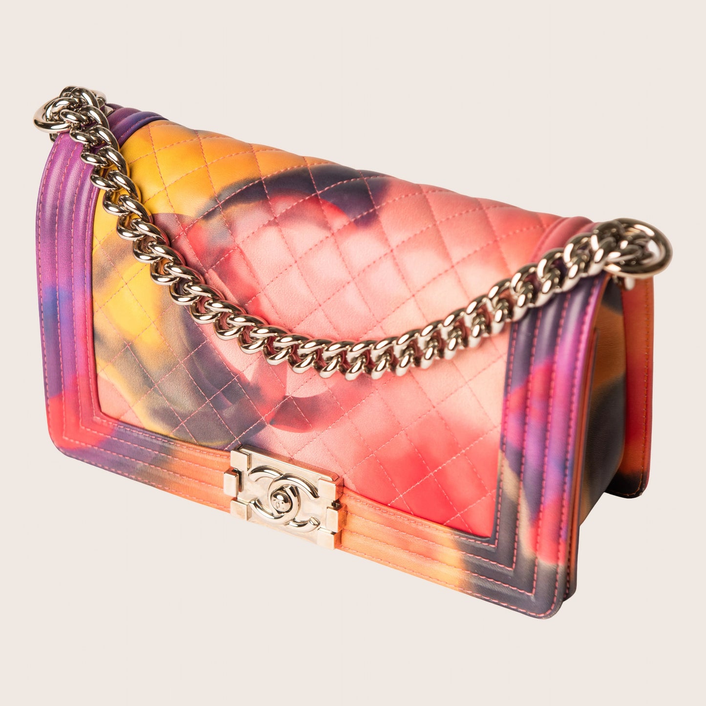 Chanel Spring 2015 Quilted Lambskin Flower Power Le  Boy Bag