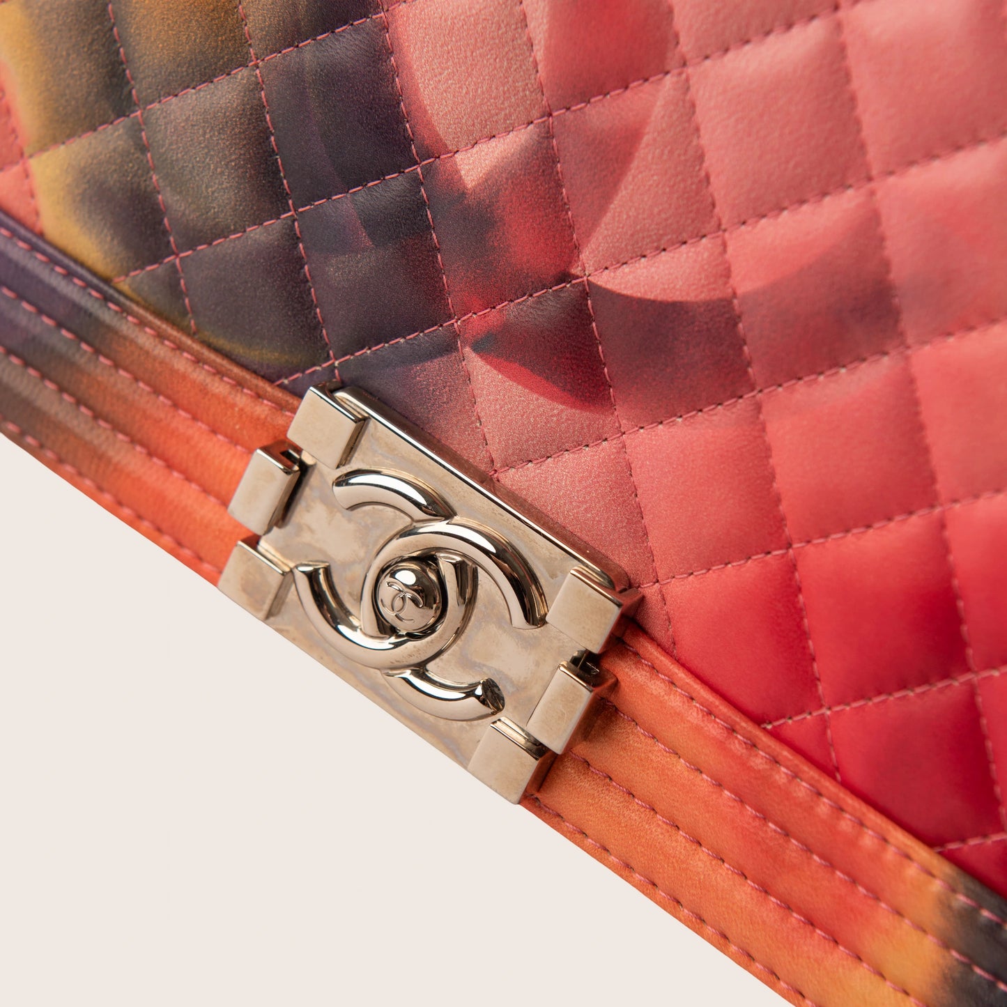 Chanel Spring 2015 Quilted Lambskin Flower Power Le  Boy Bag