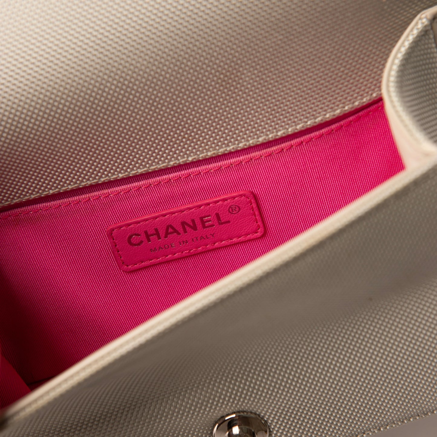 Chanel Tri-Color Nylon & Leather Medium Boy Fluo Flap Bag