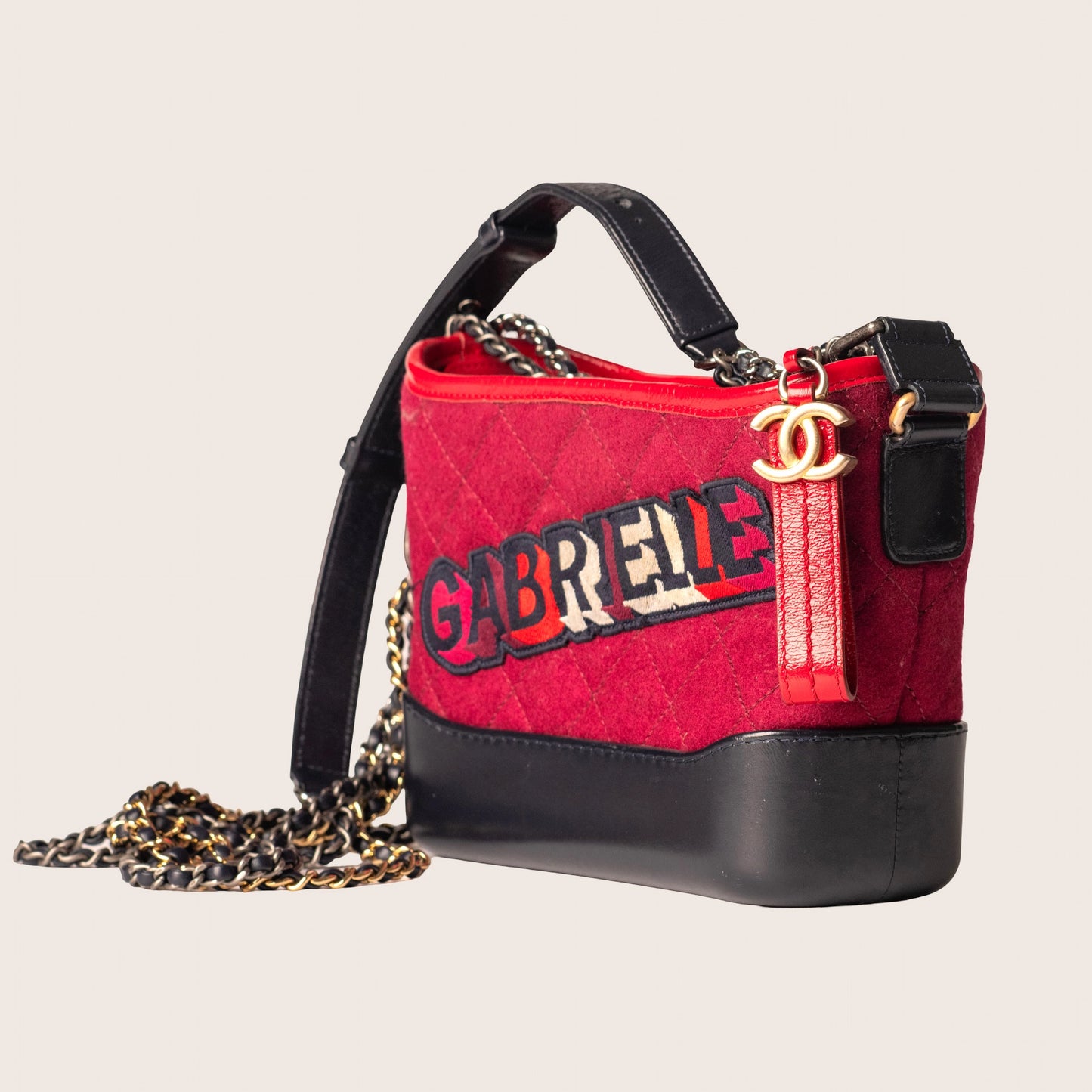 Chanel Red Wool Gabrielle Crossbody