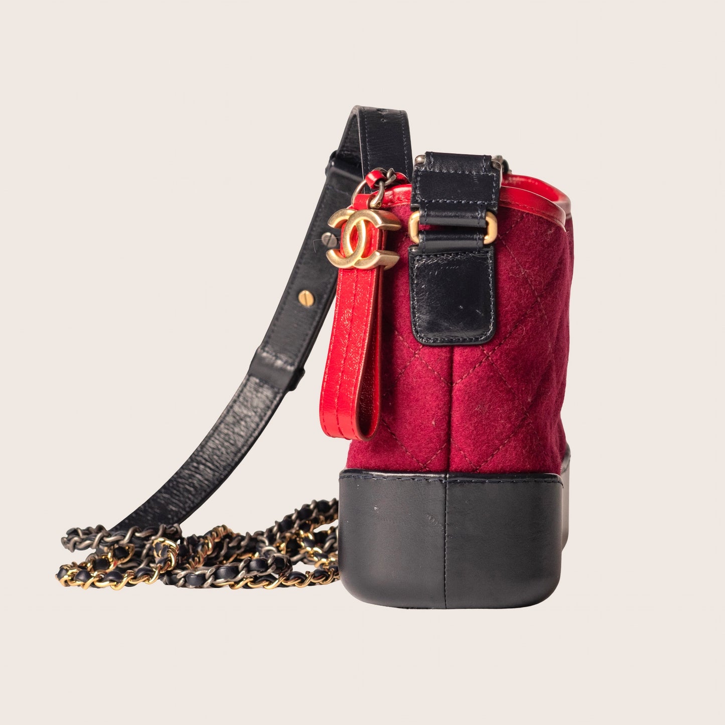 Chanel Red Wool Gabrielle Crossbody