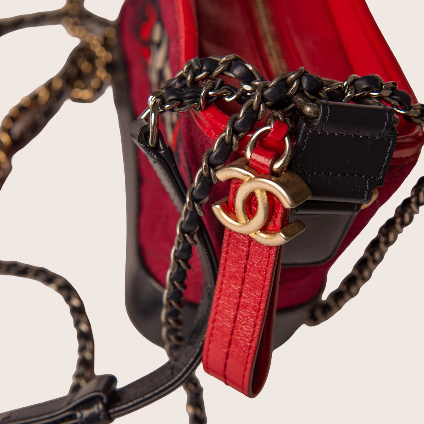 Chanel Red Wool Gabrielle Crossbody
