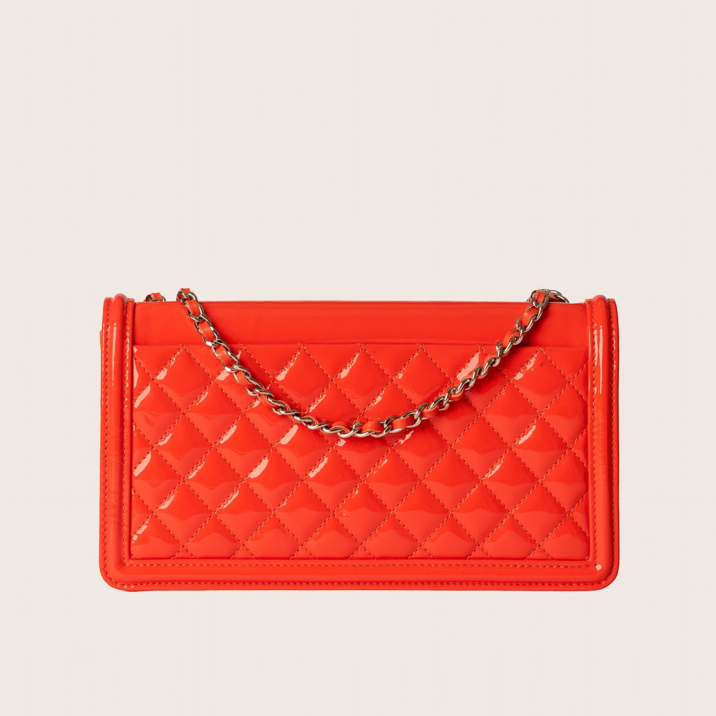 Chanel Red Leather & Plexiglass Lego Boy Brick Flap Bag