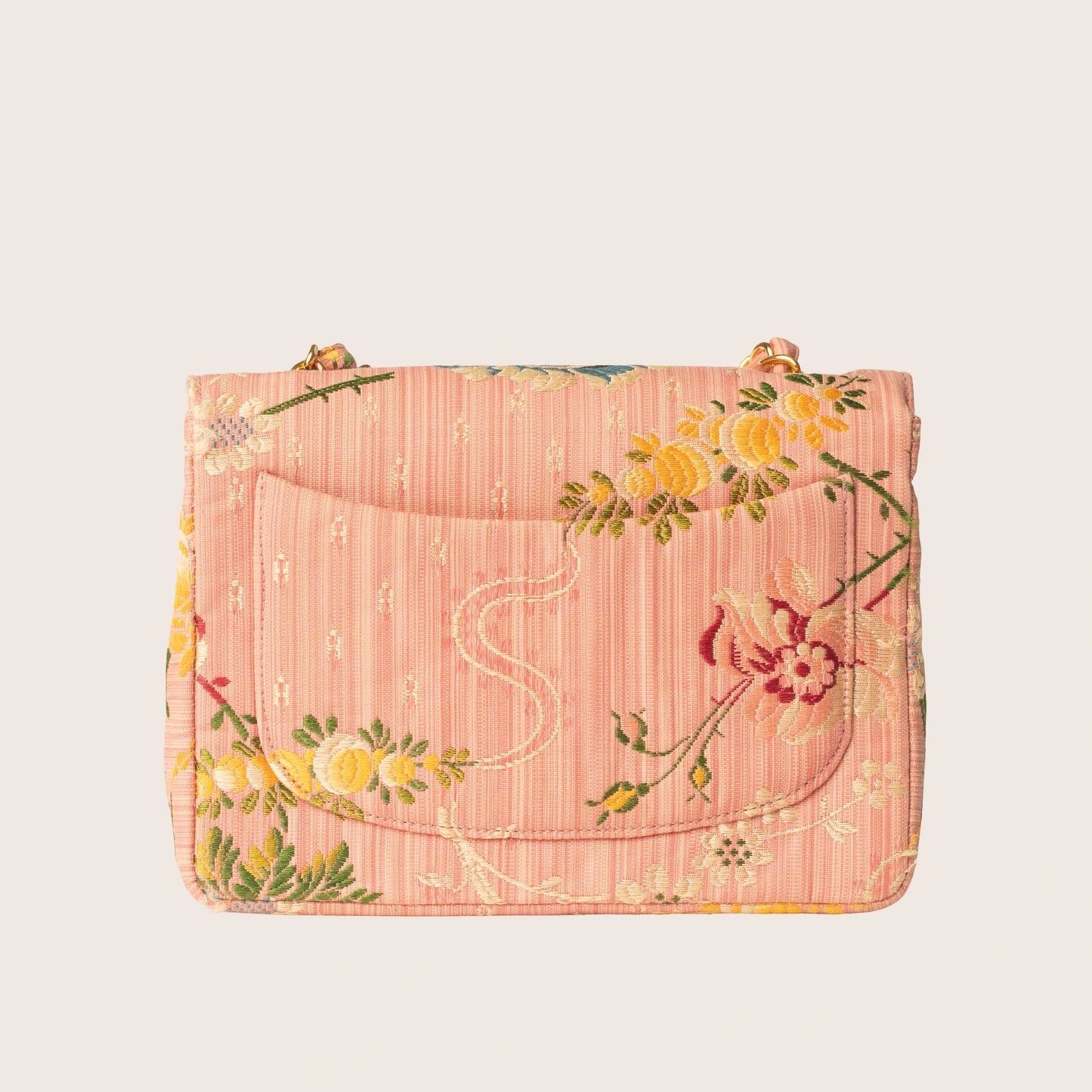 Chanel Timeless Mini Brocade Silk Flap Bag