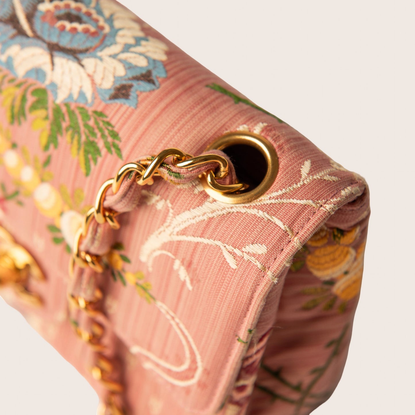 Chanel Timeless Mini Brocade Silk Flap Bag