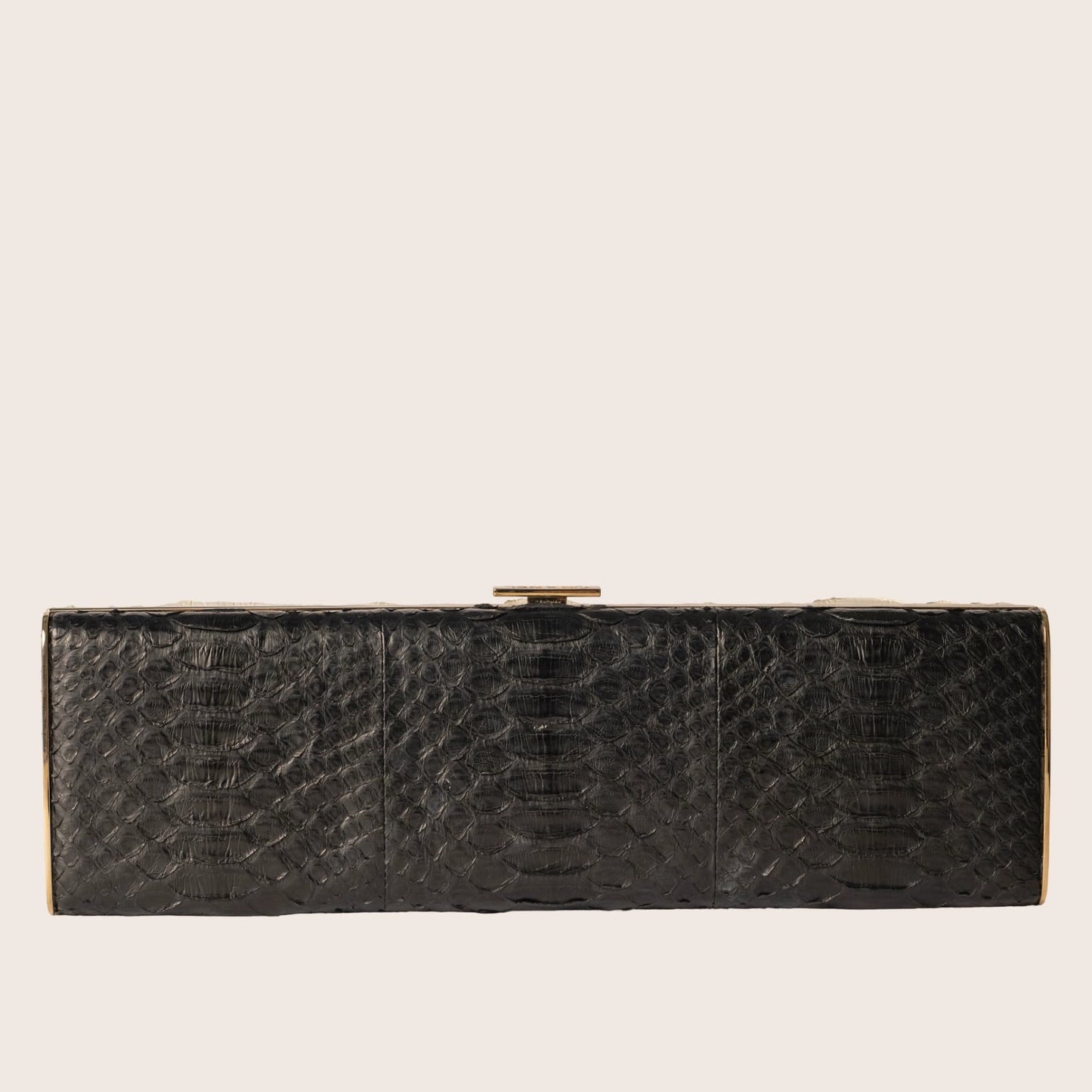 Chanel White Python Rectangular Clutch