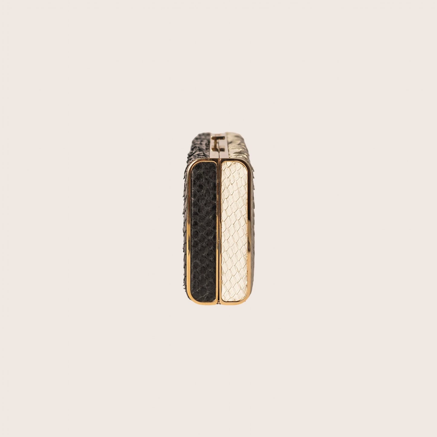 Chanel White Python Rectangular Clutch