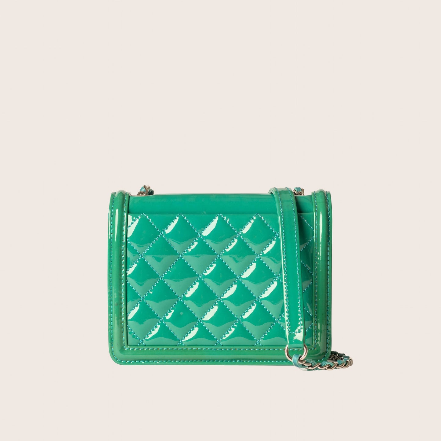 Chanel Turquoise/Blue Ombre Plexiglass and Leather Boy Brick Mini Flap Bag