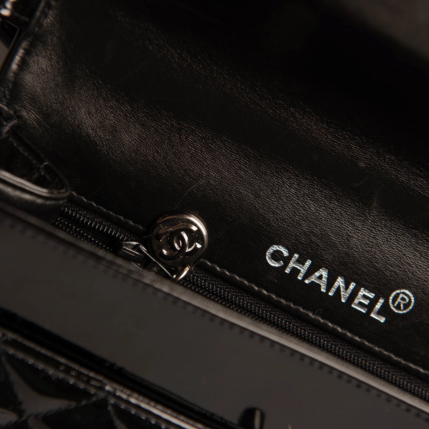 Chanel Vintage Resin Top Handle CC Flap Quilted Patent
