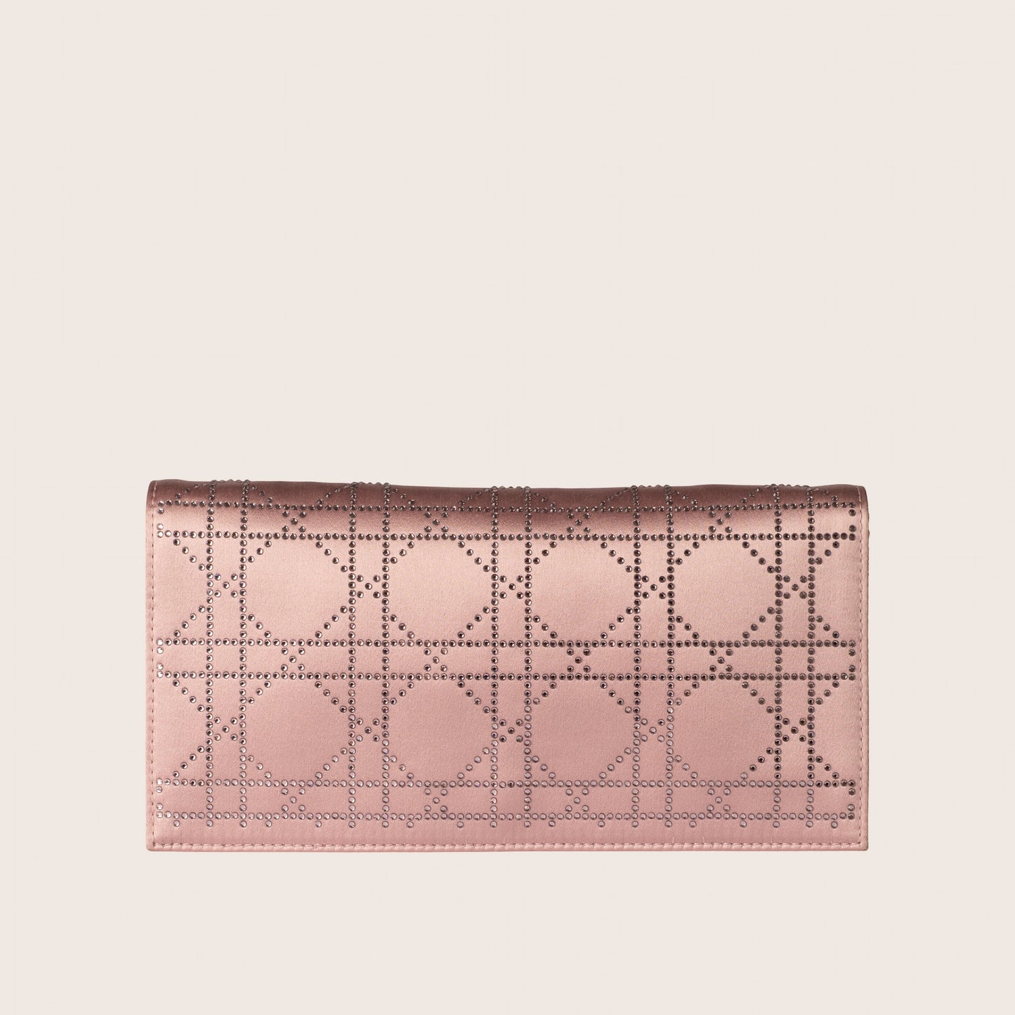 Christian Dior Pink Cannage Satin Crystal Shoulder Bag