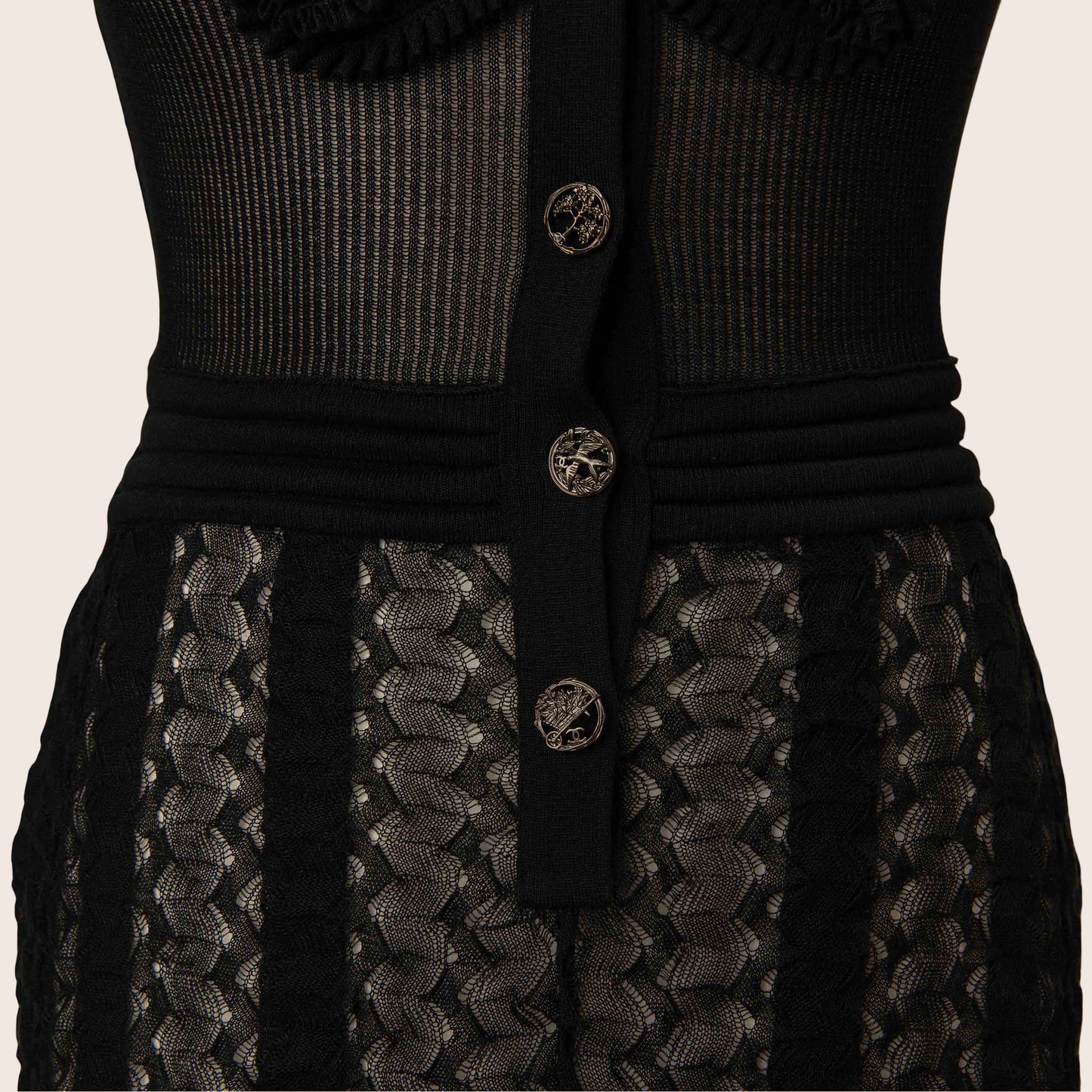 Chanel Black Knit Dress with Bow