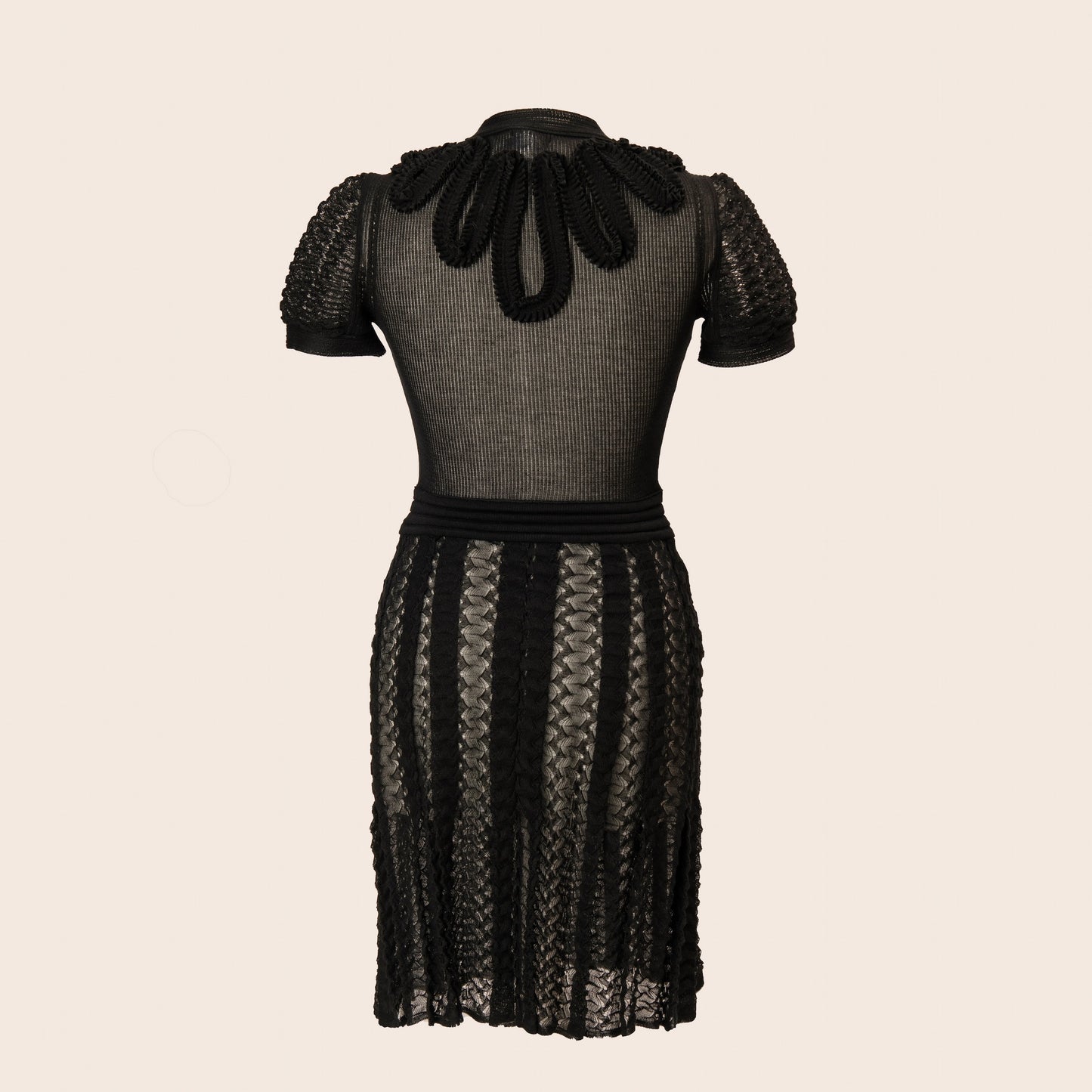 Chanel Black Knit Dress with Bow