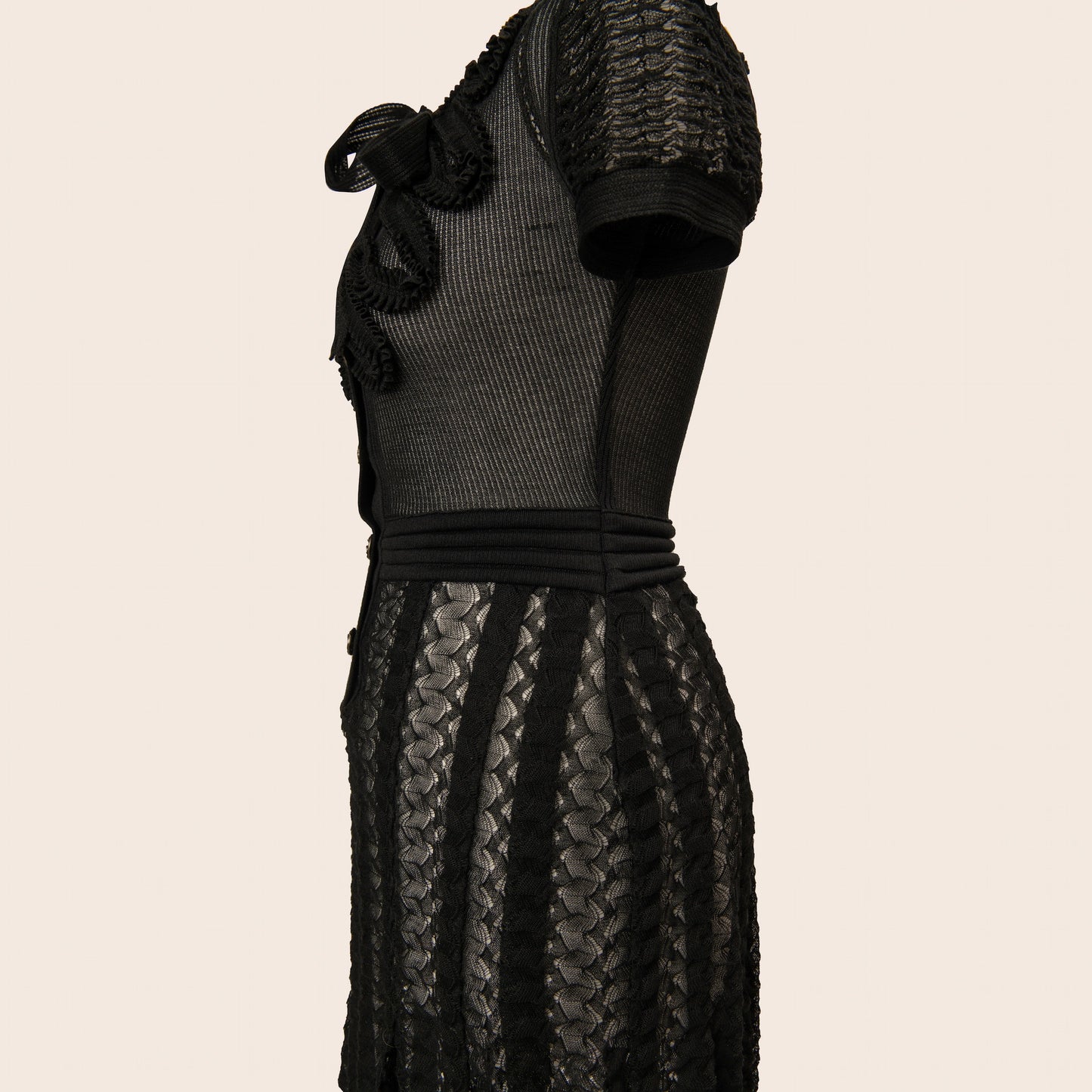 Chanel Black Knit Dress with Bow