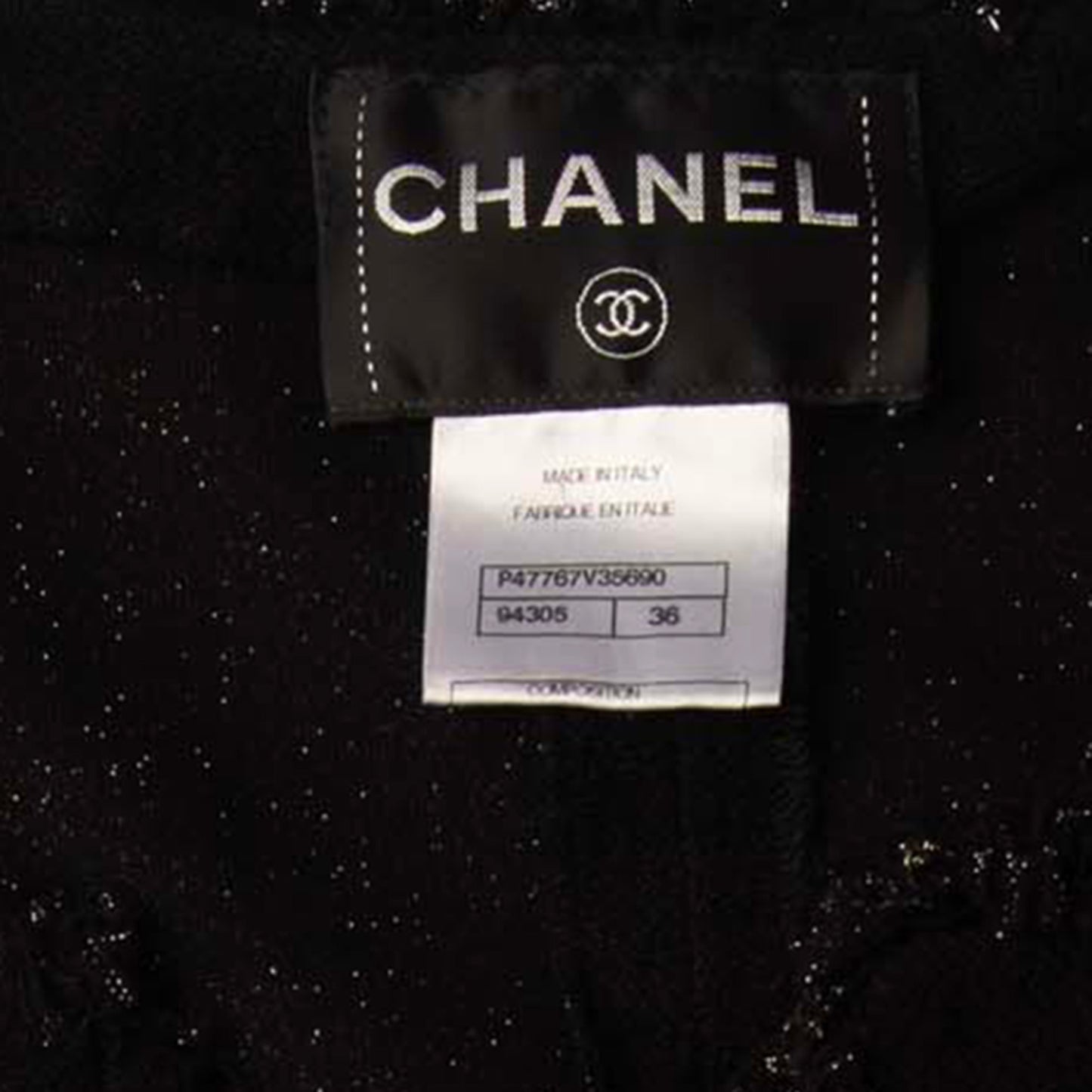 Chanel Black Boucle Jacket with Pearl Embellishments