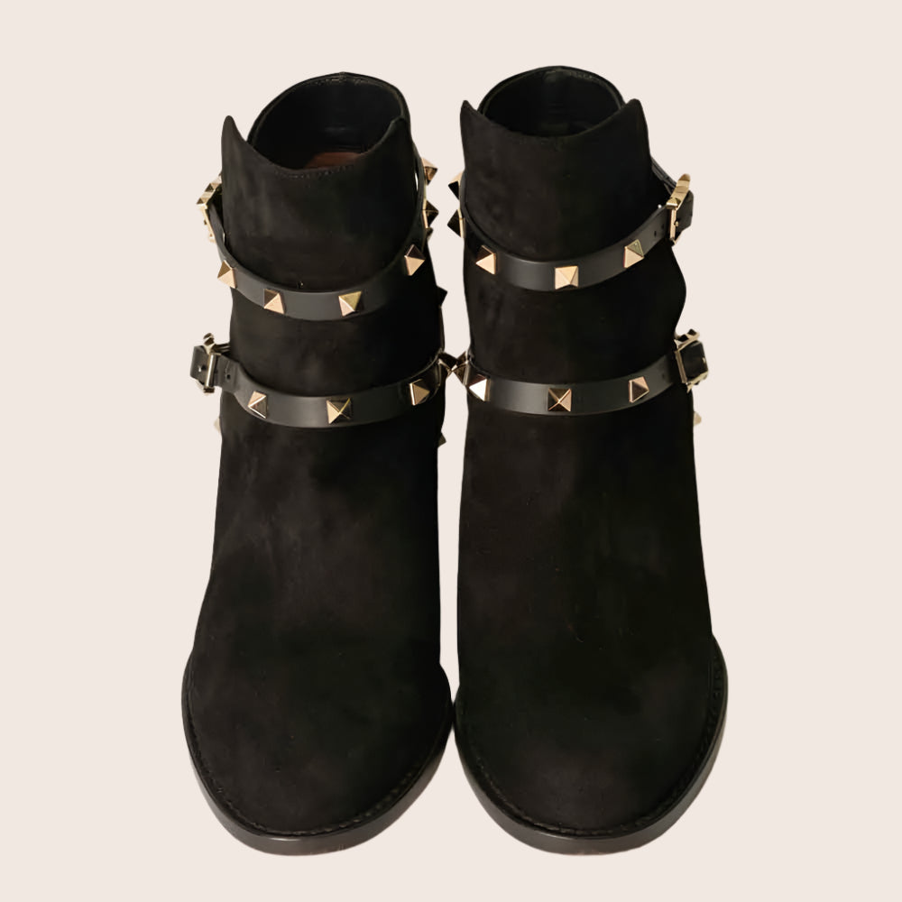 Valentino Garavani Rockstud Ankle Boots Black