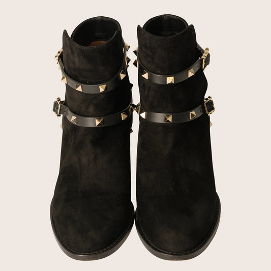 Valentino Garavani Rockstud Ankle Boots Black