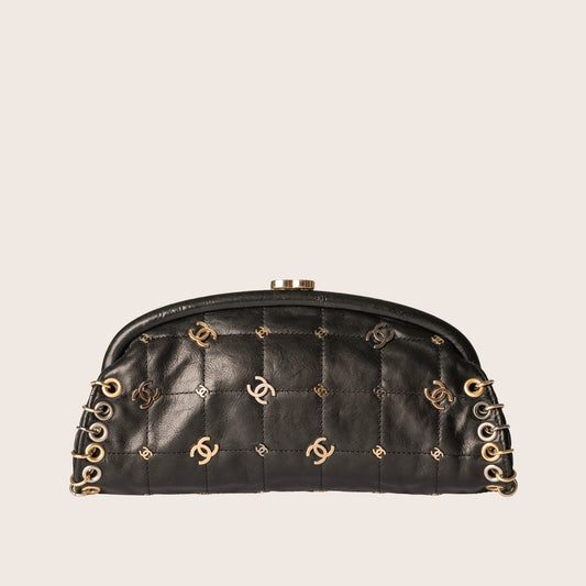 Chanel Leather Rockstar Symbols Clutch