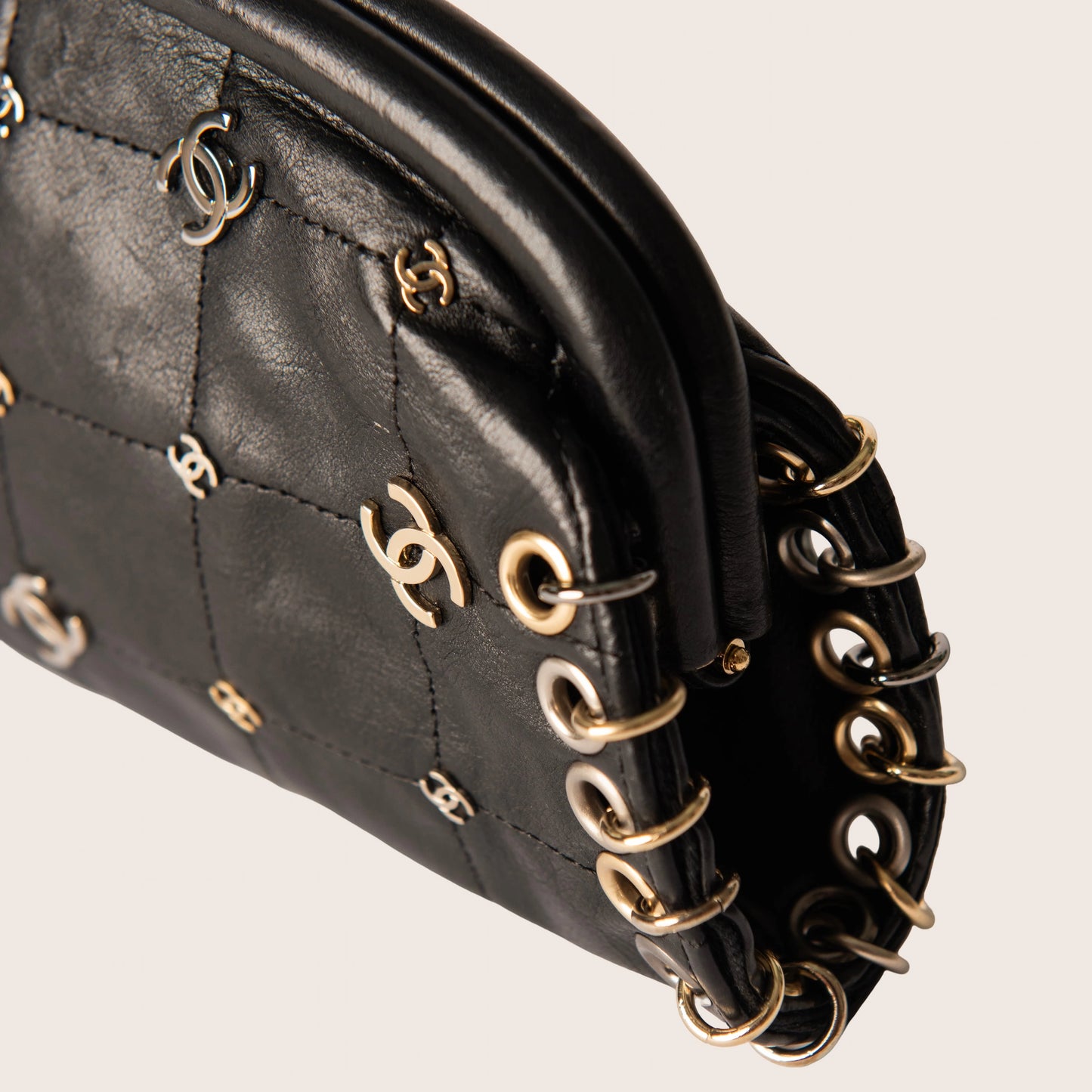 Chanel Leather Rockstar Symbols Clutch