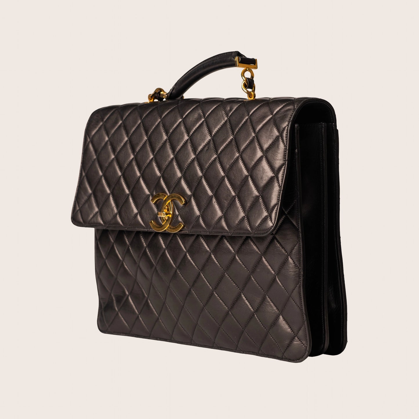 Chanel Quilted Briefcase Business Handbag