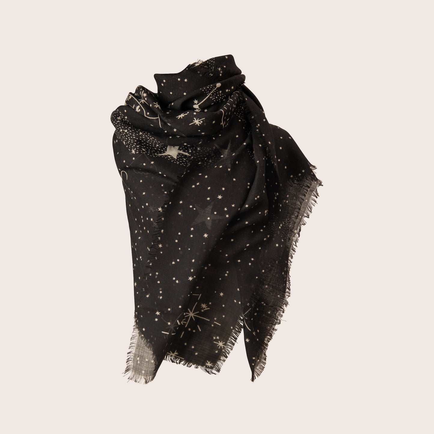 Chanel Black Starry Sky Scarf