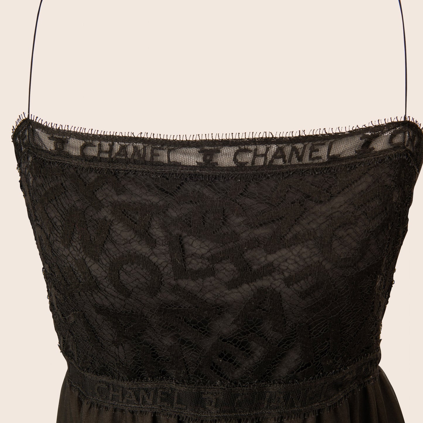 Chanel Black Lace Strap Dress