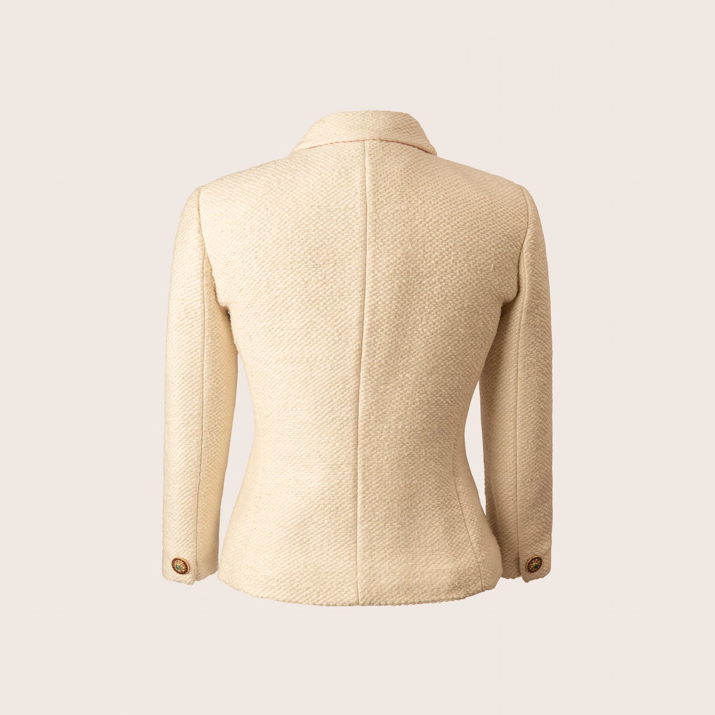 Chanel Cream Jewel Button Jacket