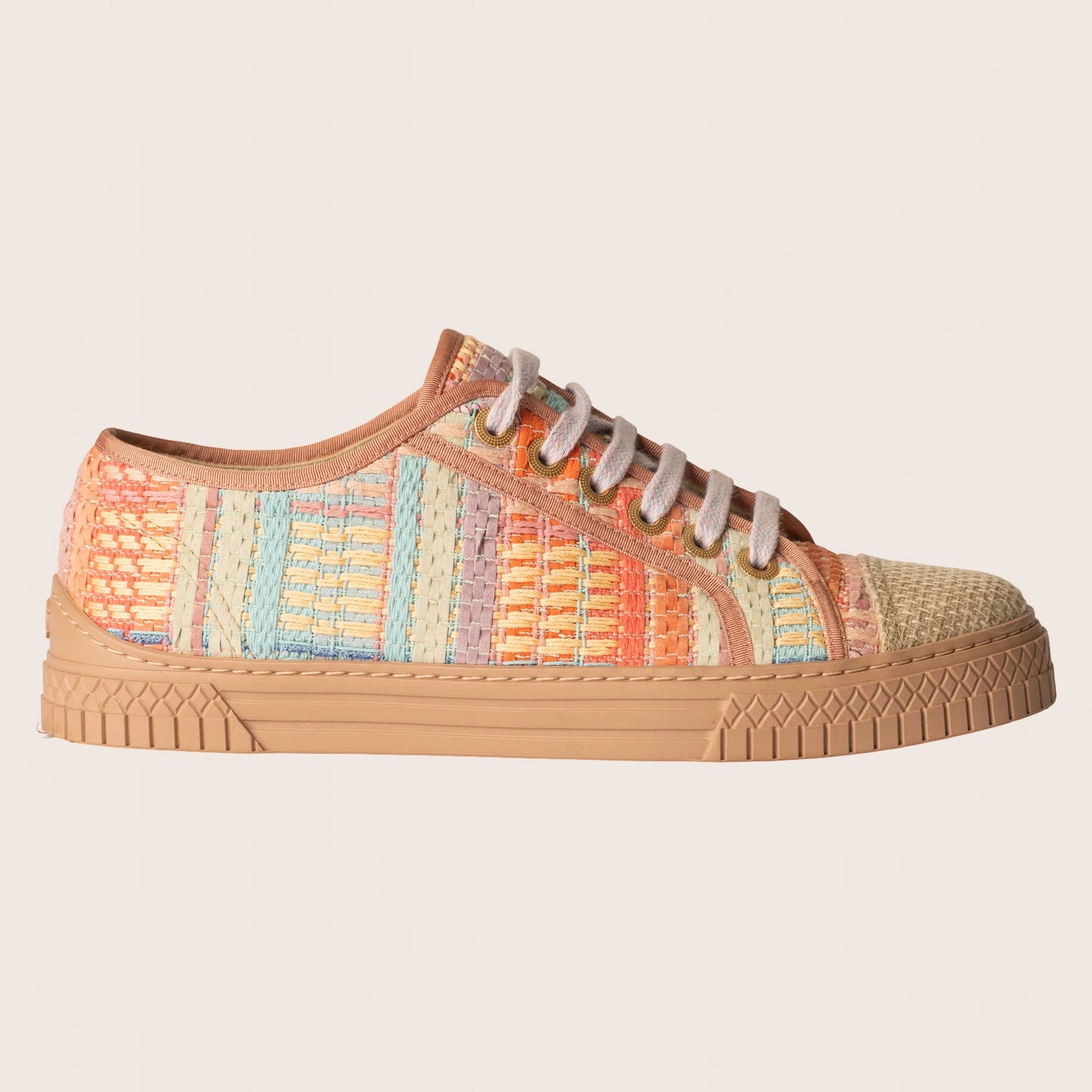 Chanel Multicolor Tweed CC Low Top Sneakers