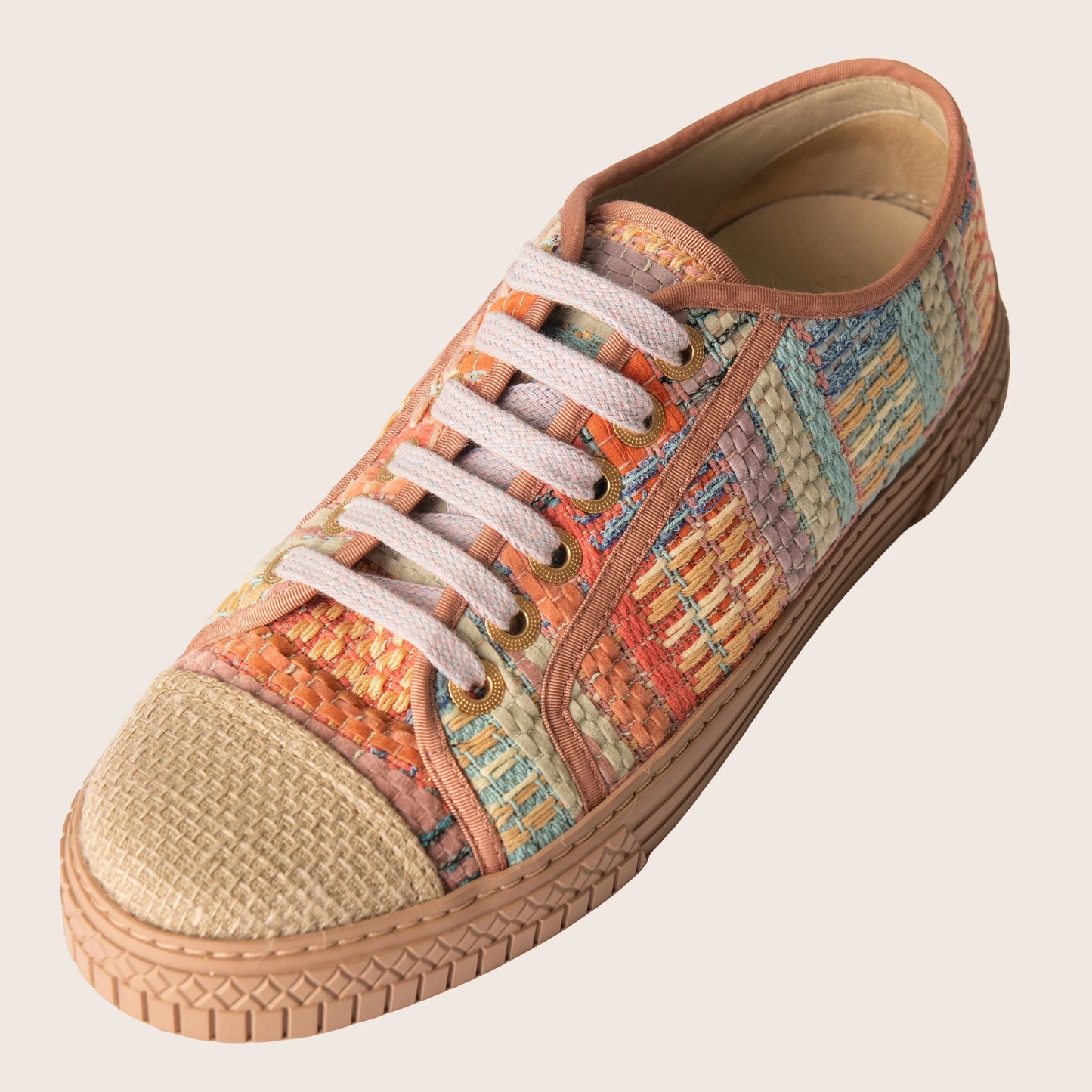 Chanel Multicolor Tweed CC Low Top Sneakers