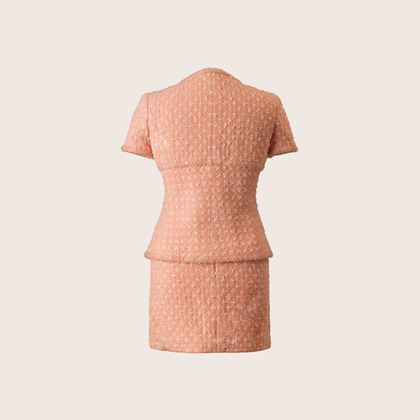 Chanel Pink Tweed Jacket and Skirt Set