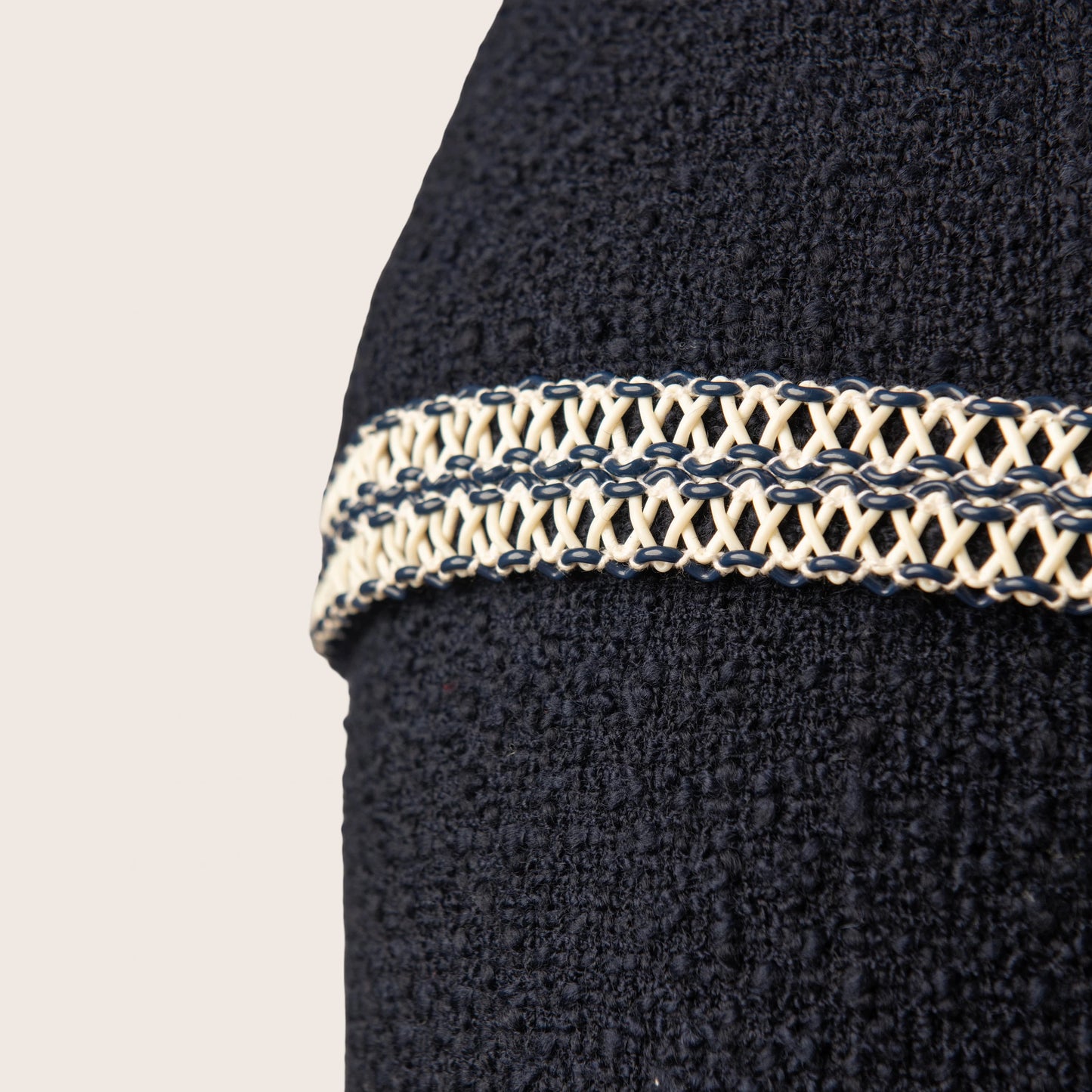 Chanel Navy Tweed Suit with Signature Chain Details