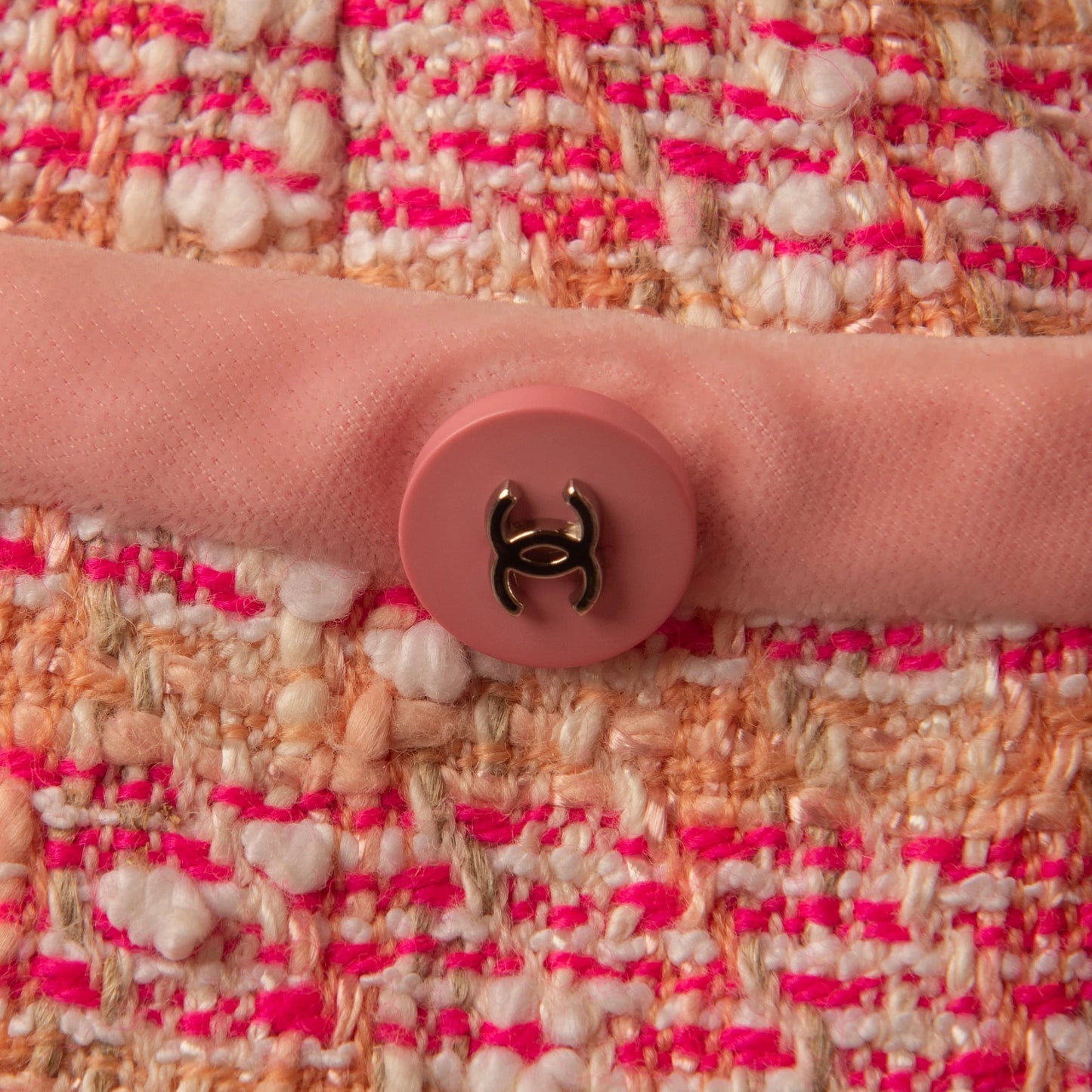 Chanel Pink Tweed Jacket and Skirt Set