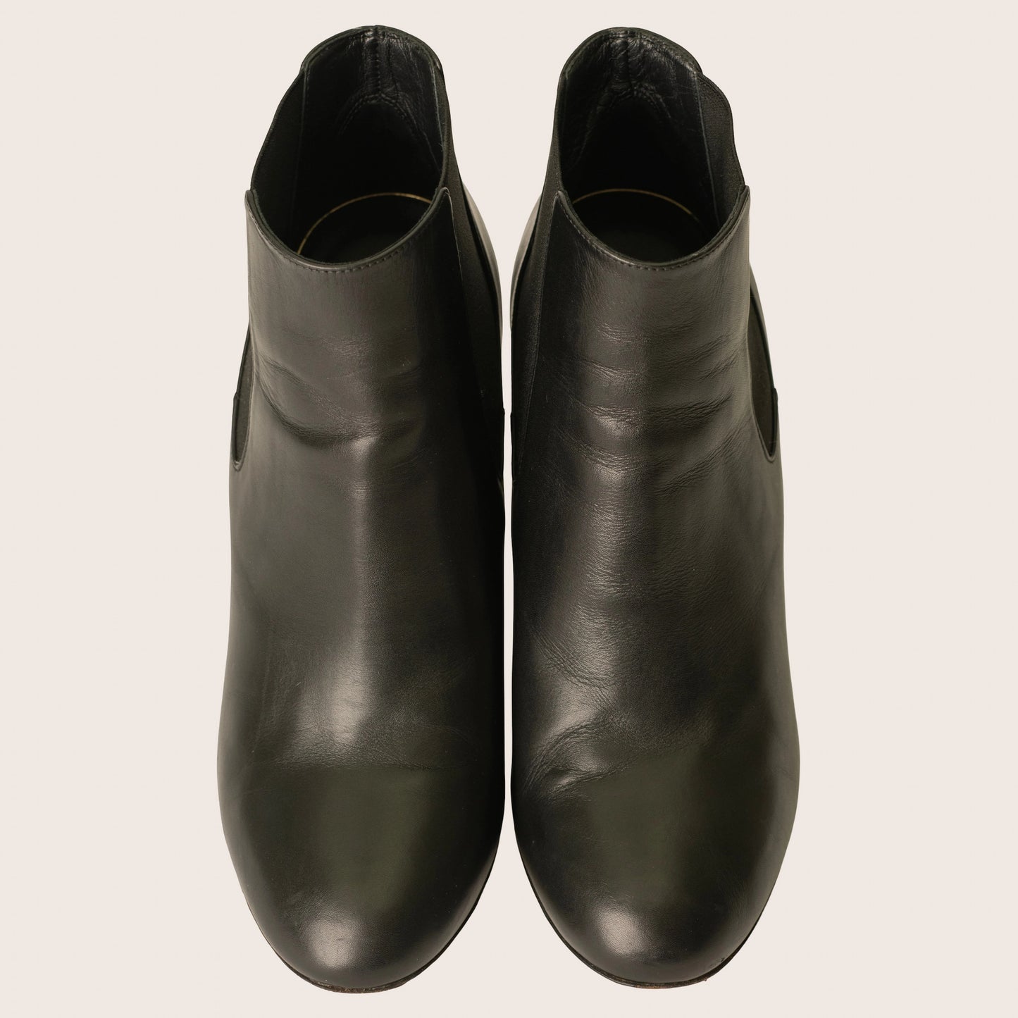 Chanel 2015 Interlocking CC Logo Chelsea Boots - Black