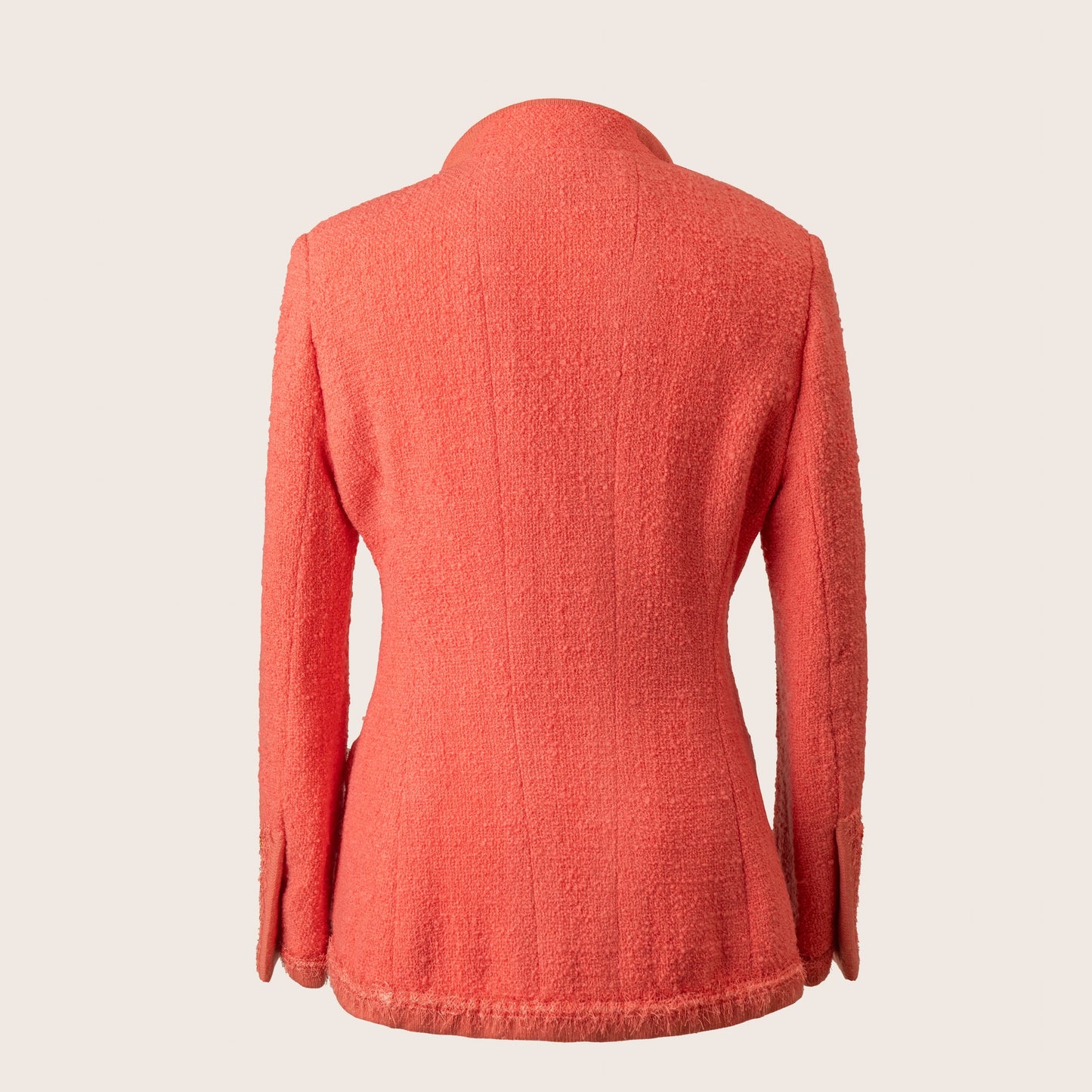 Chanel Tailored Coral Bouclé Jacket