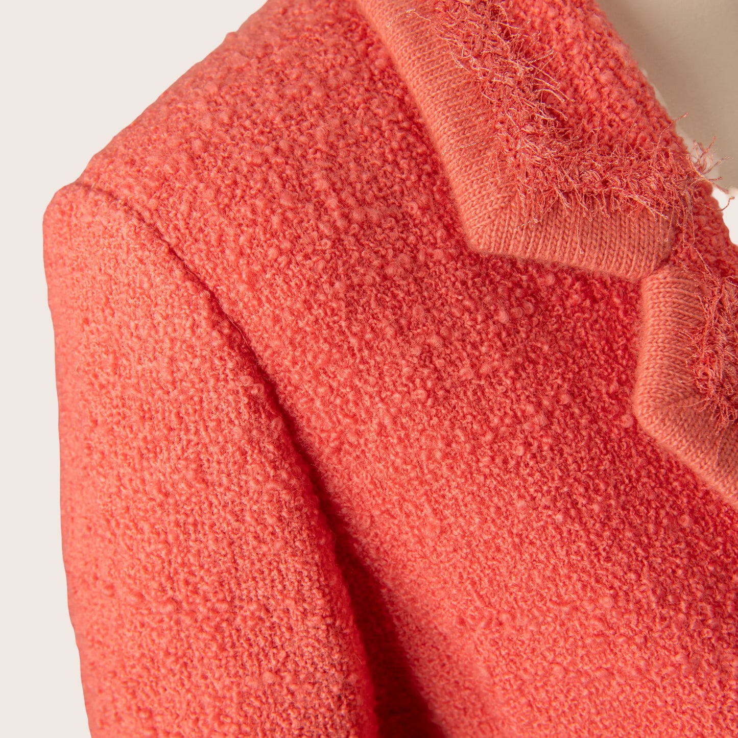 Chanel Tailored Coral Bouclé Jacket
