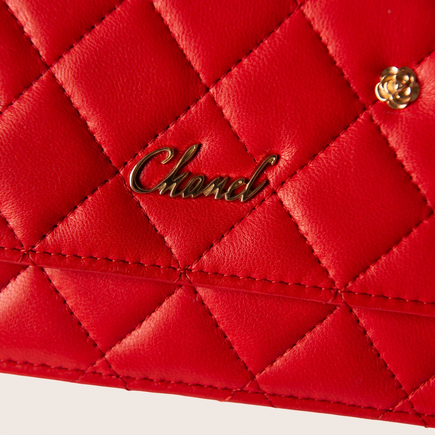 Chanel Camellia Zip Around Wristlet Wallet