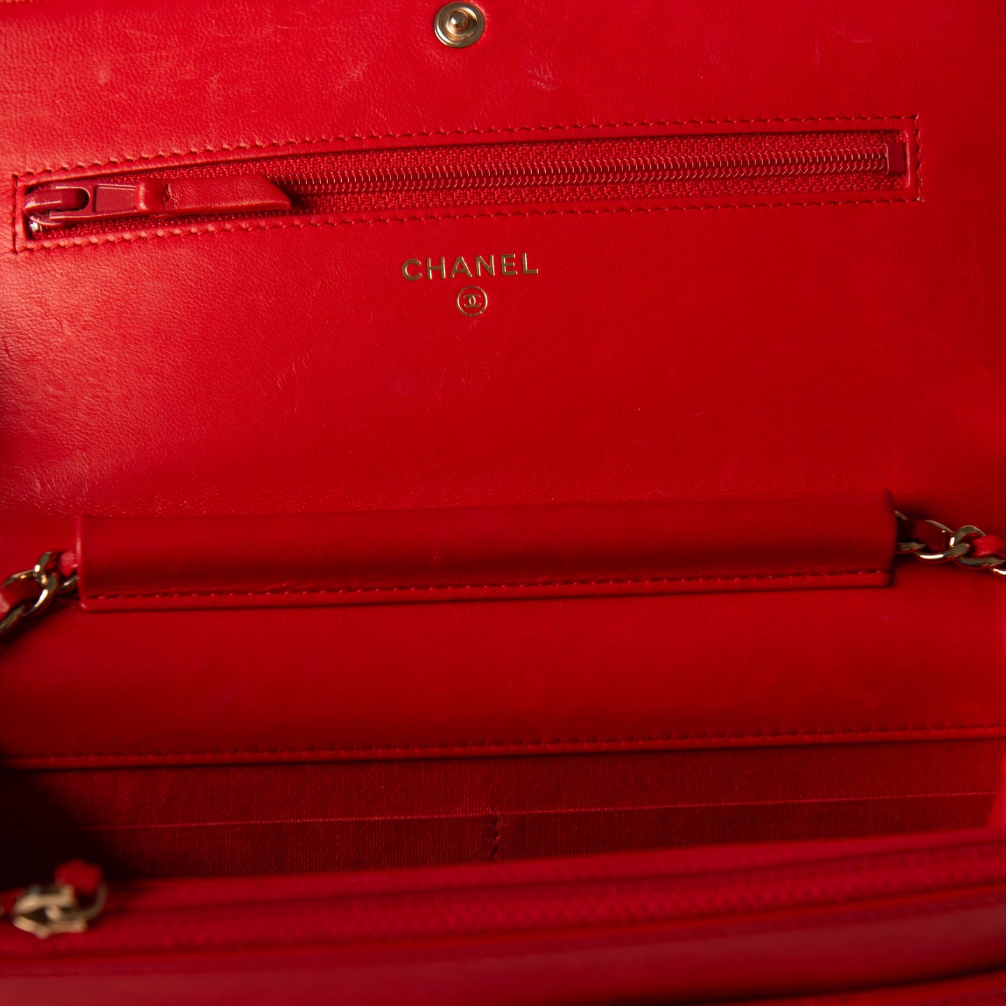Chanel Camellia Zip Around Wristlet Wallet