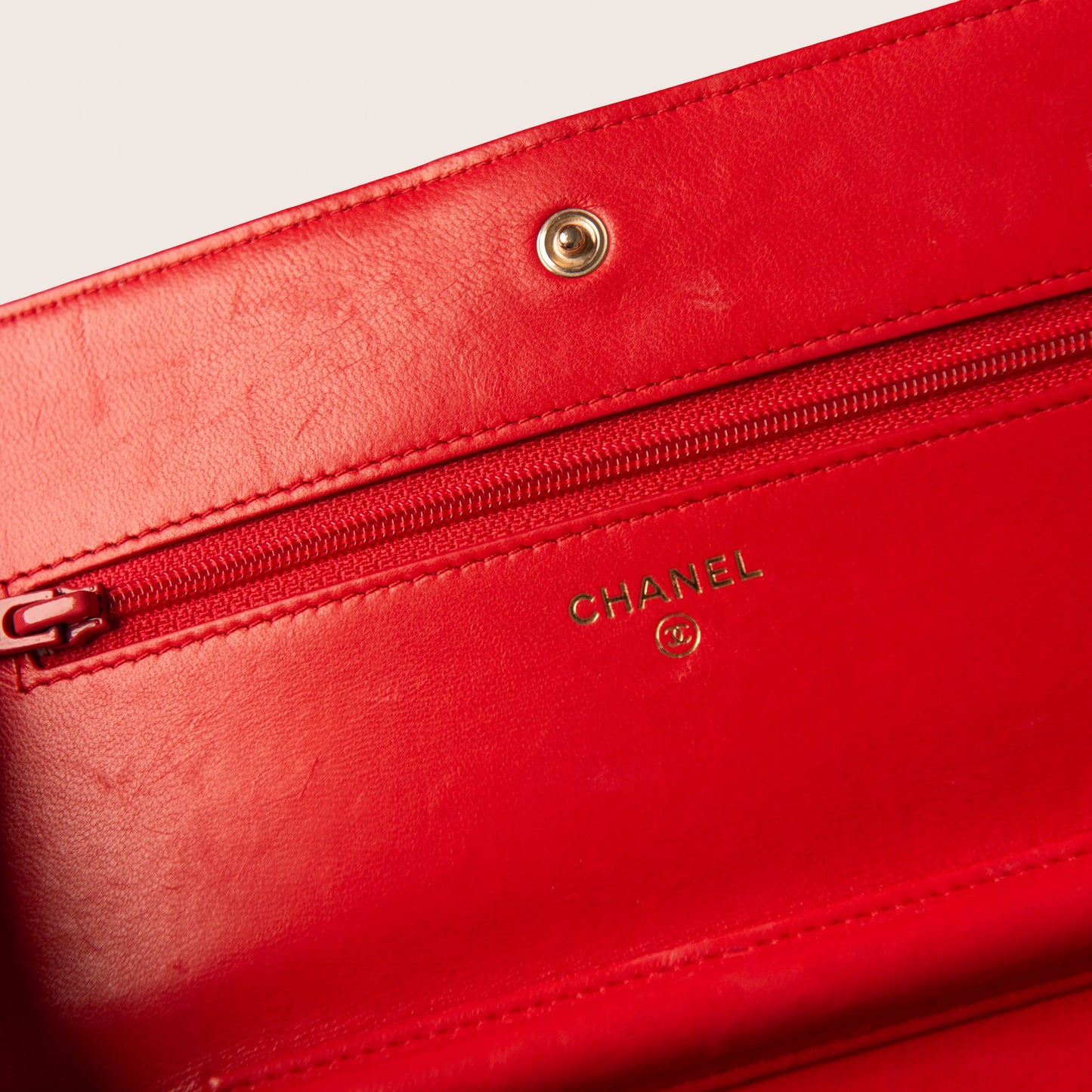Chanel Camellia Zip Around Wristlet Wallet