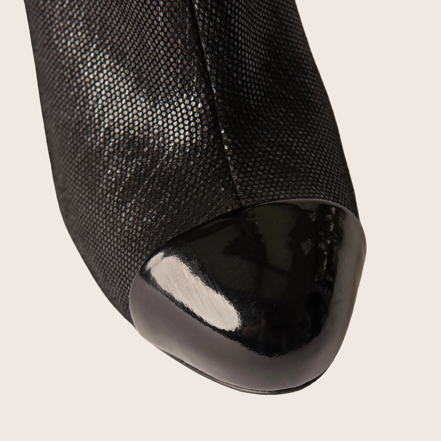 Chanel Dark Grey Metallic Leather Cap Toe Short Boots