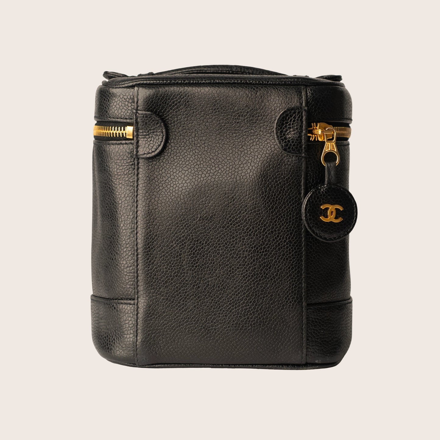 Chanel Black Caviar Leather Vanity Case