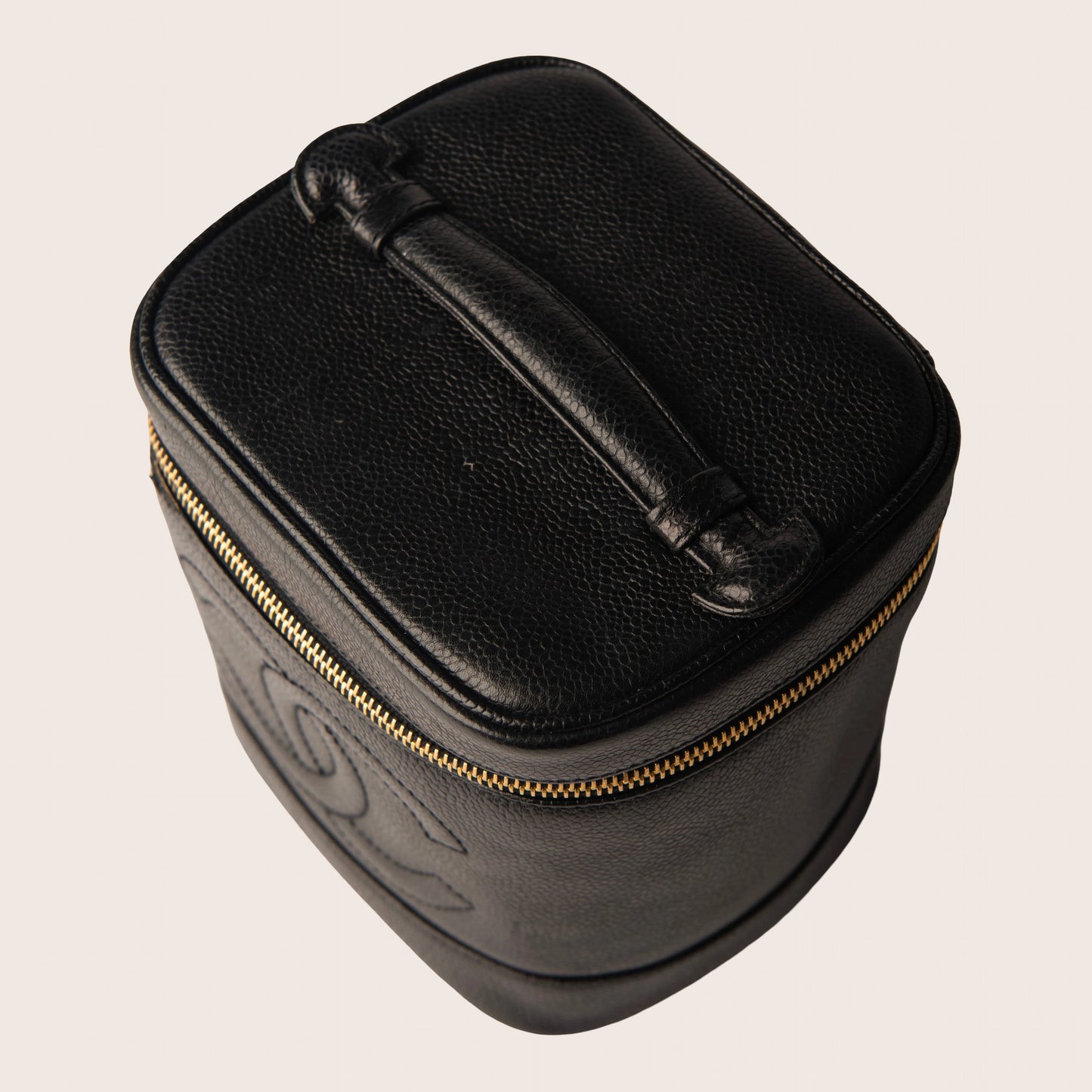 Chanel Black Caviar Leather Vanity Case