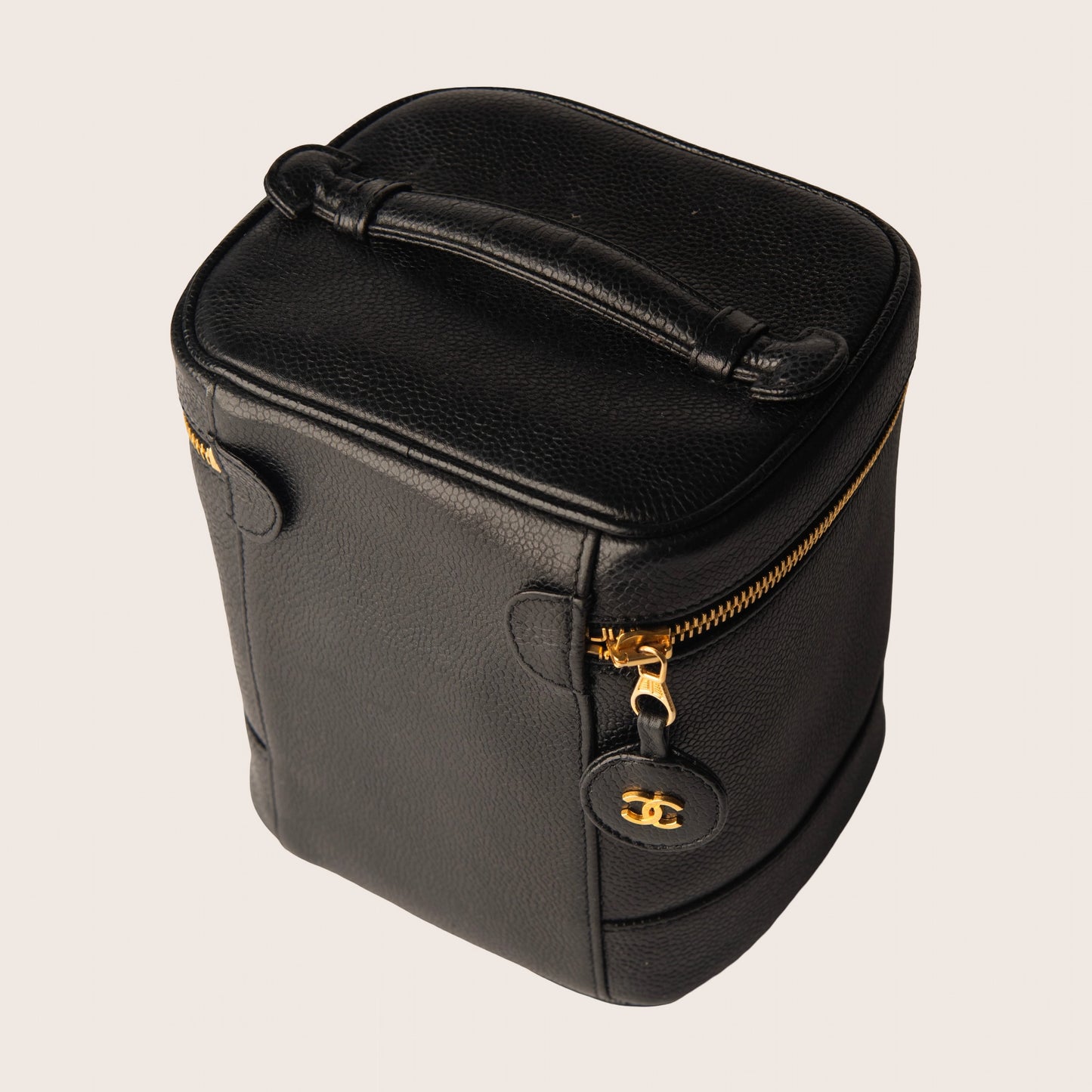 Chanel Black Caviar Leather Vanity Case