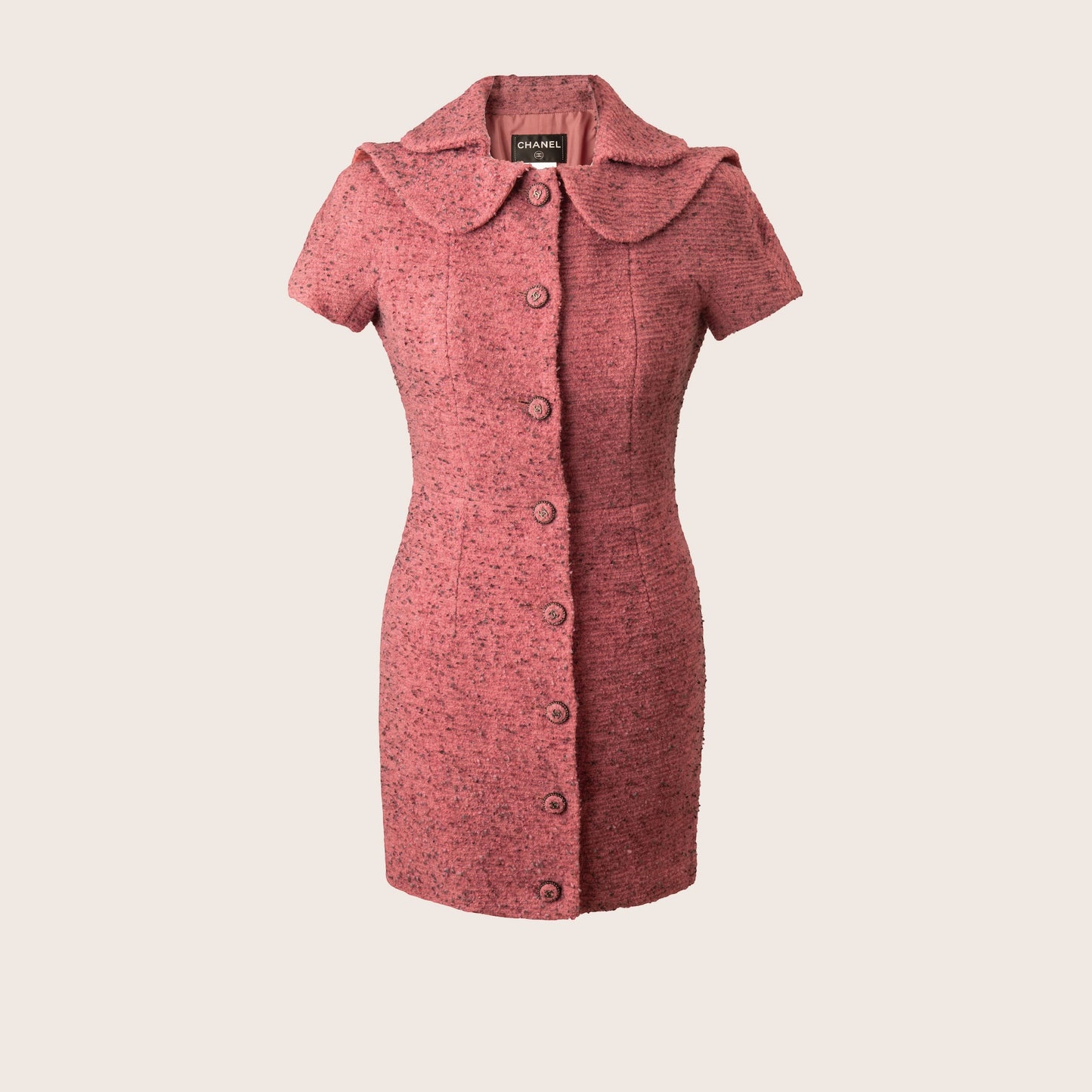 Chanel Pink Tweed Short Dress